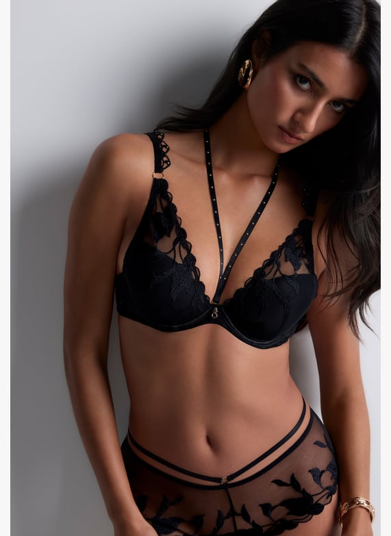 Soutien-gorge plunge foulard | Noir by AUBADE Soutien-gorge plunge foulard Noir