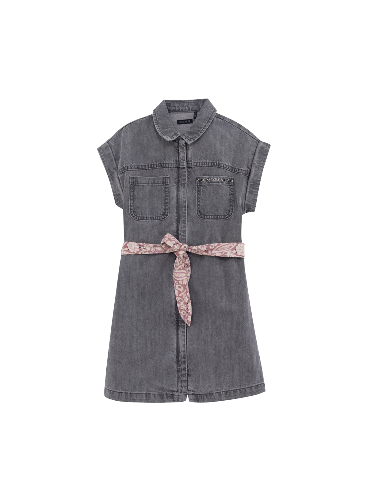 - Schmale Träger zum Binden - Ringerrücken - Weiter Schnitt - Raffung - 100 % Baumwolle - Gefüttert - Rückenhöhe: 94 cm. IKKS JUNIOR Grau