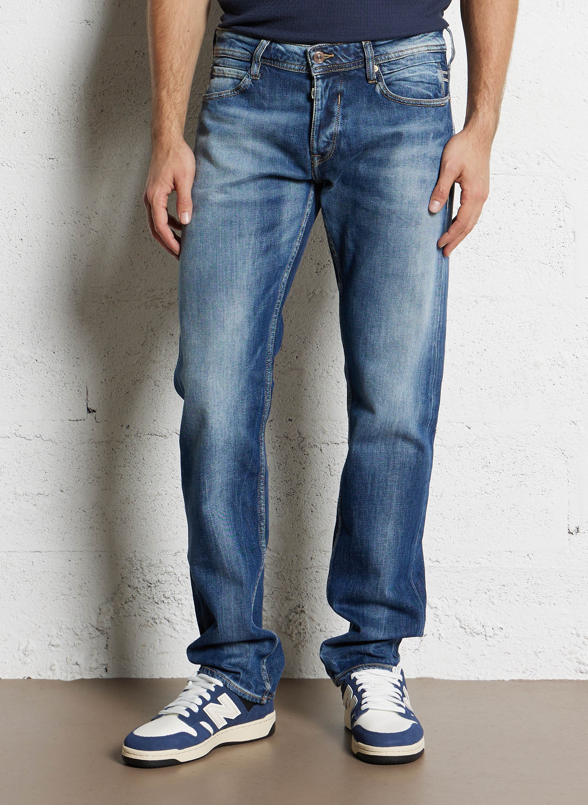 Faded straight-leg jeans LE TEMPS DES CERISES Blue