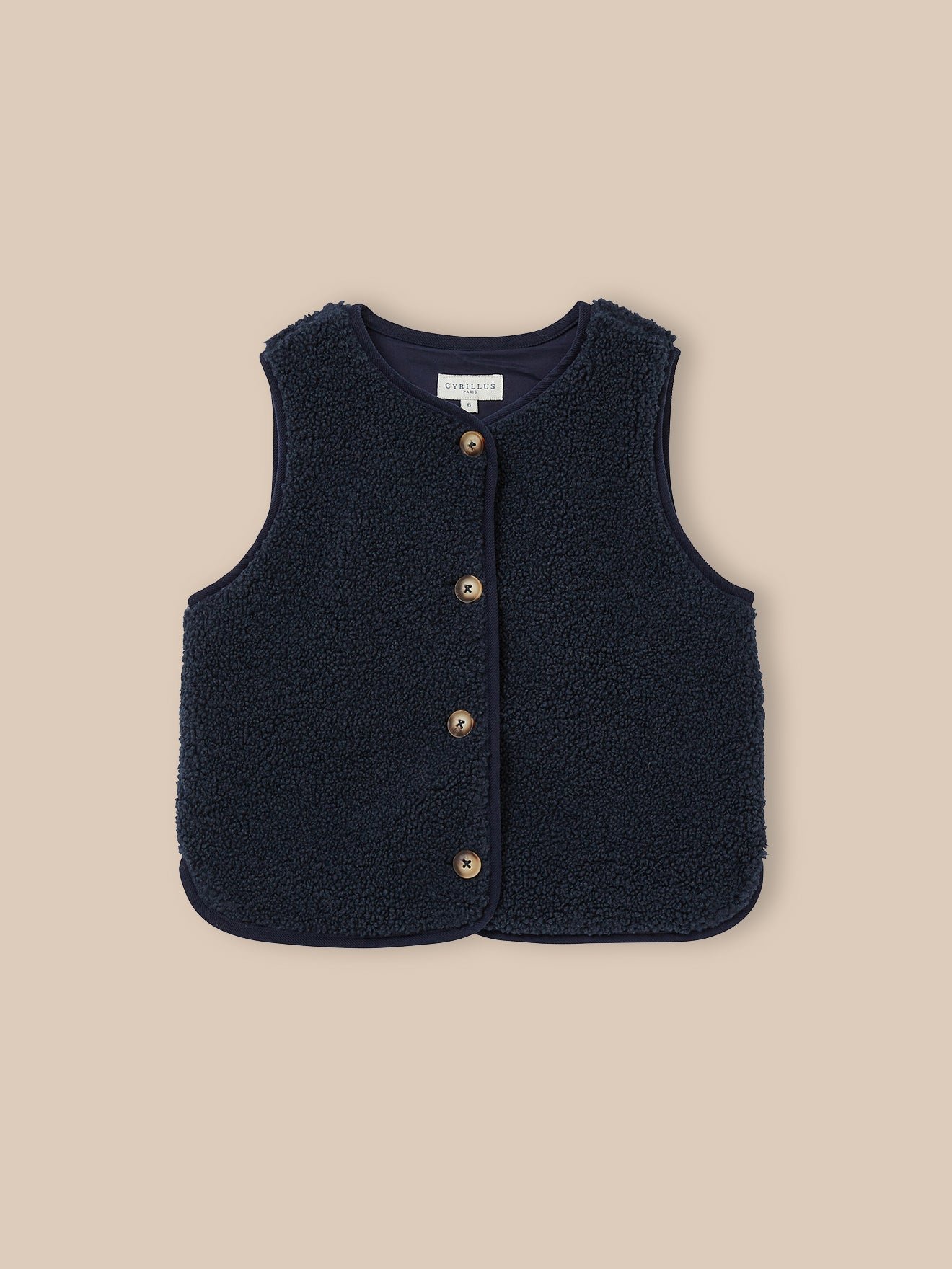 Sleeveless sherpa jacket CYRILLUS Blue