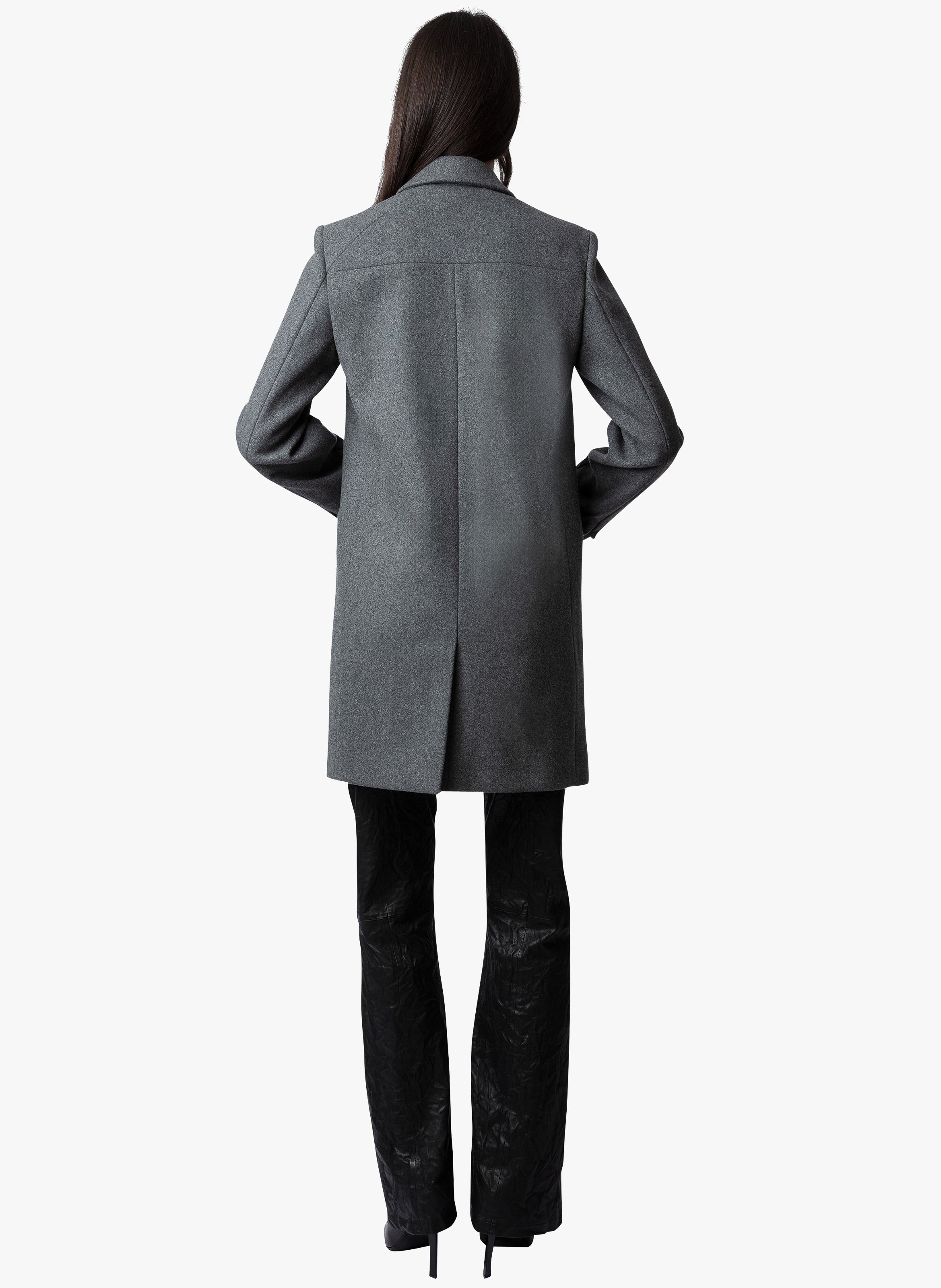 Manteau col tailleur en laine mélangée  ZADIG&VOLTAIRE Gris