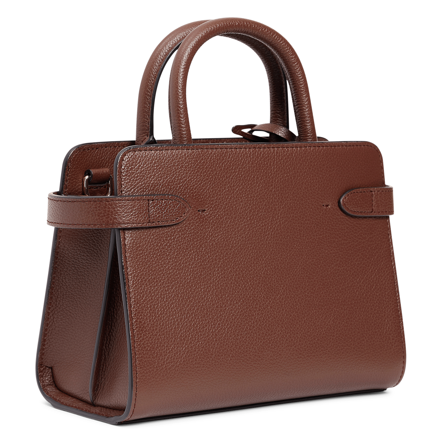 A-line leather skirt LE TANNEUR Brown