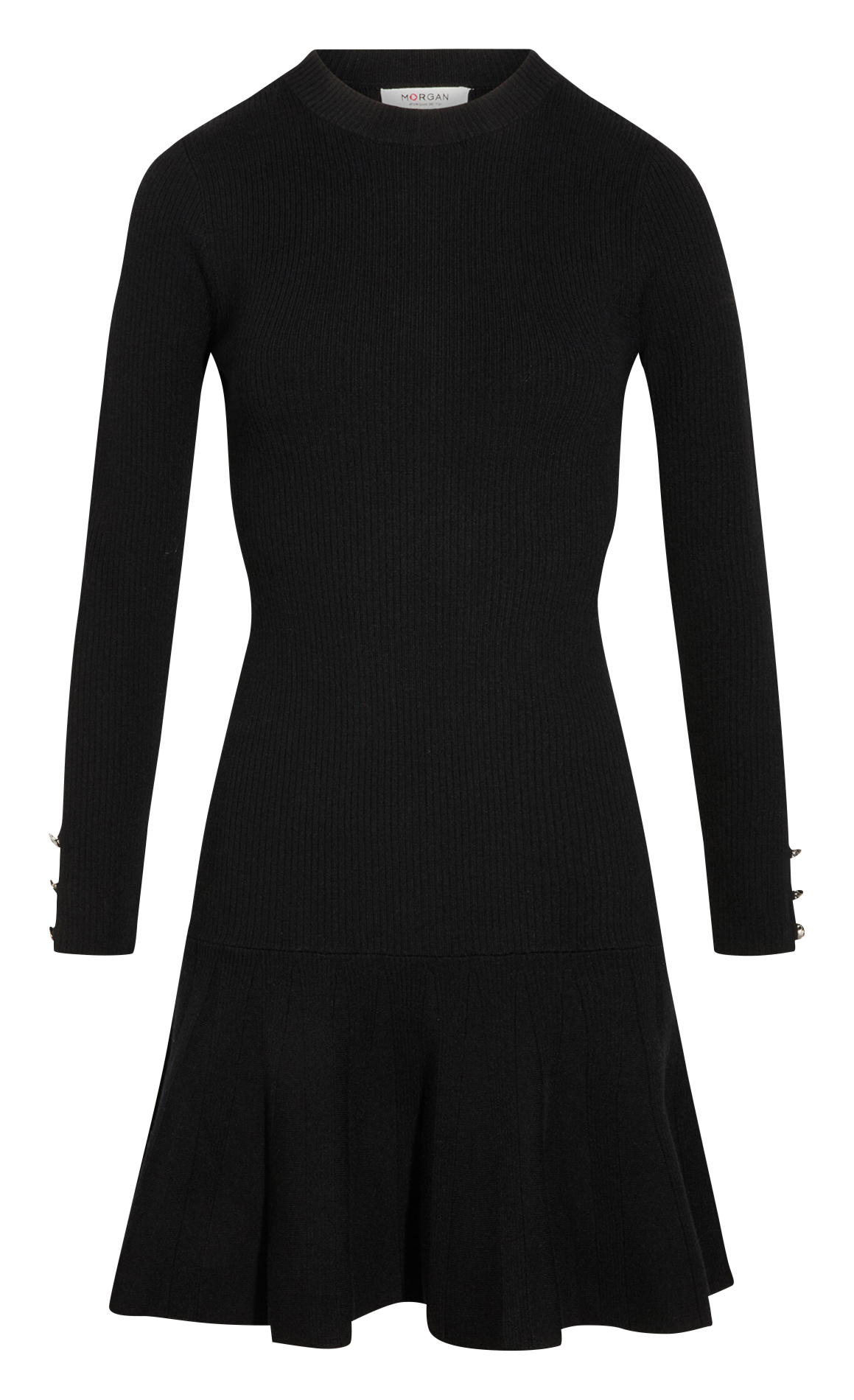 Robe courte trapèze unie MORGAN Noir