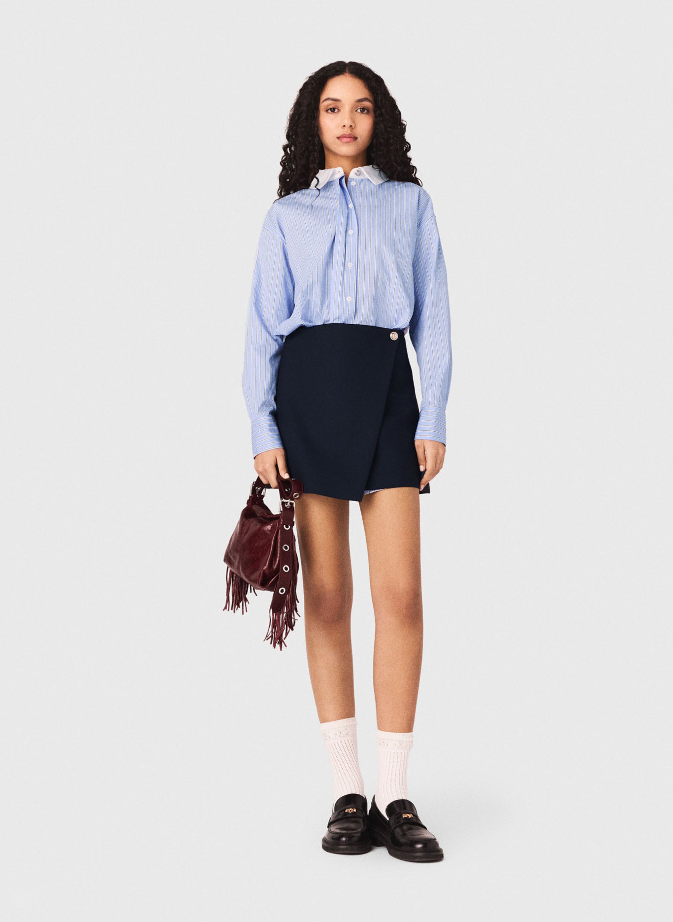 Korte 2-in-1-jurk Clélie MAJE Blauw