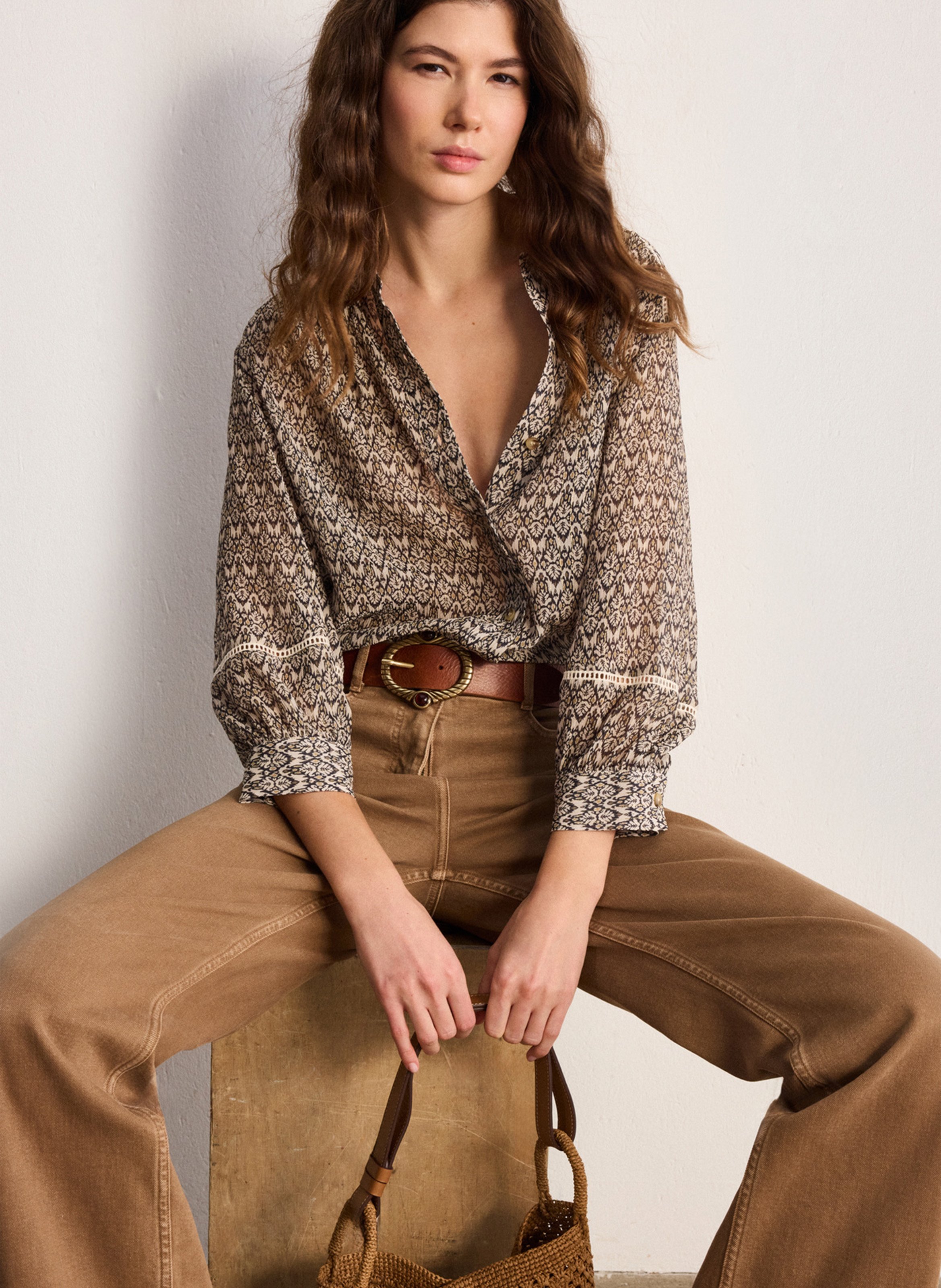 Chemise col classique  PABLO Beige