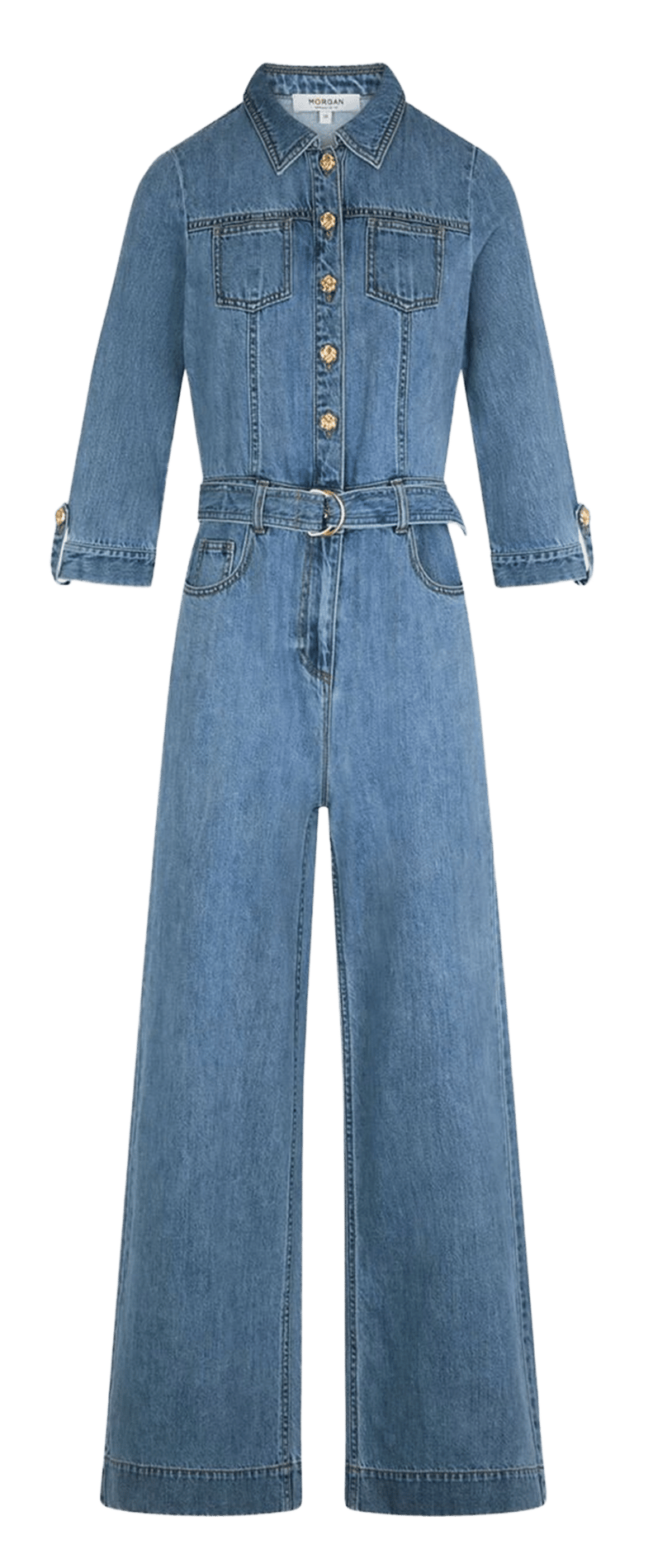 Cotton jumpsuit MORGAN Blue