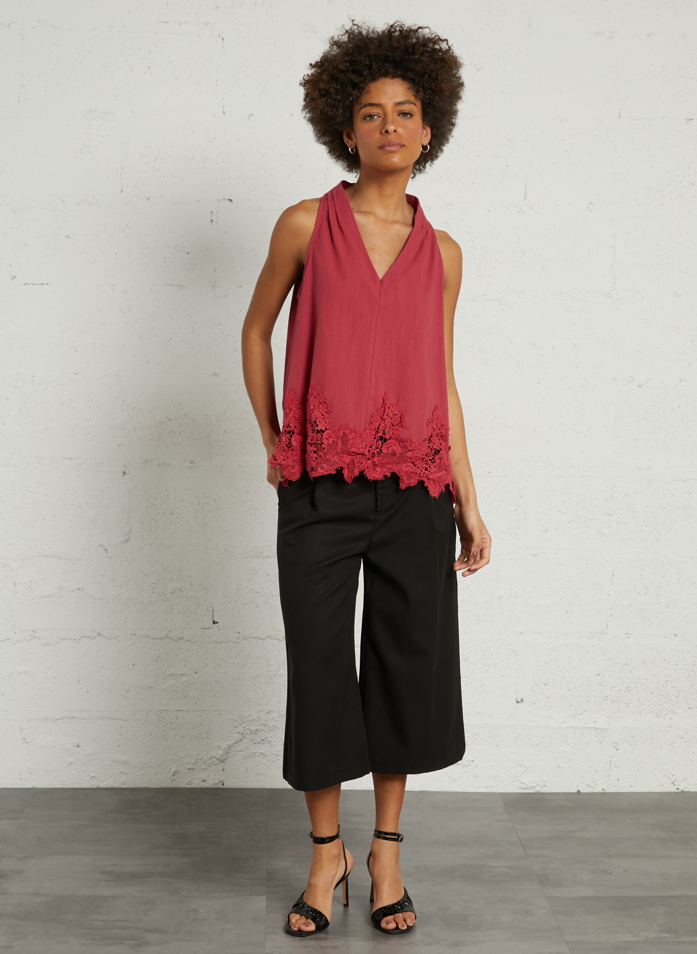 Pantacourt en coton mélangé SEE U SOON Noir