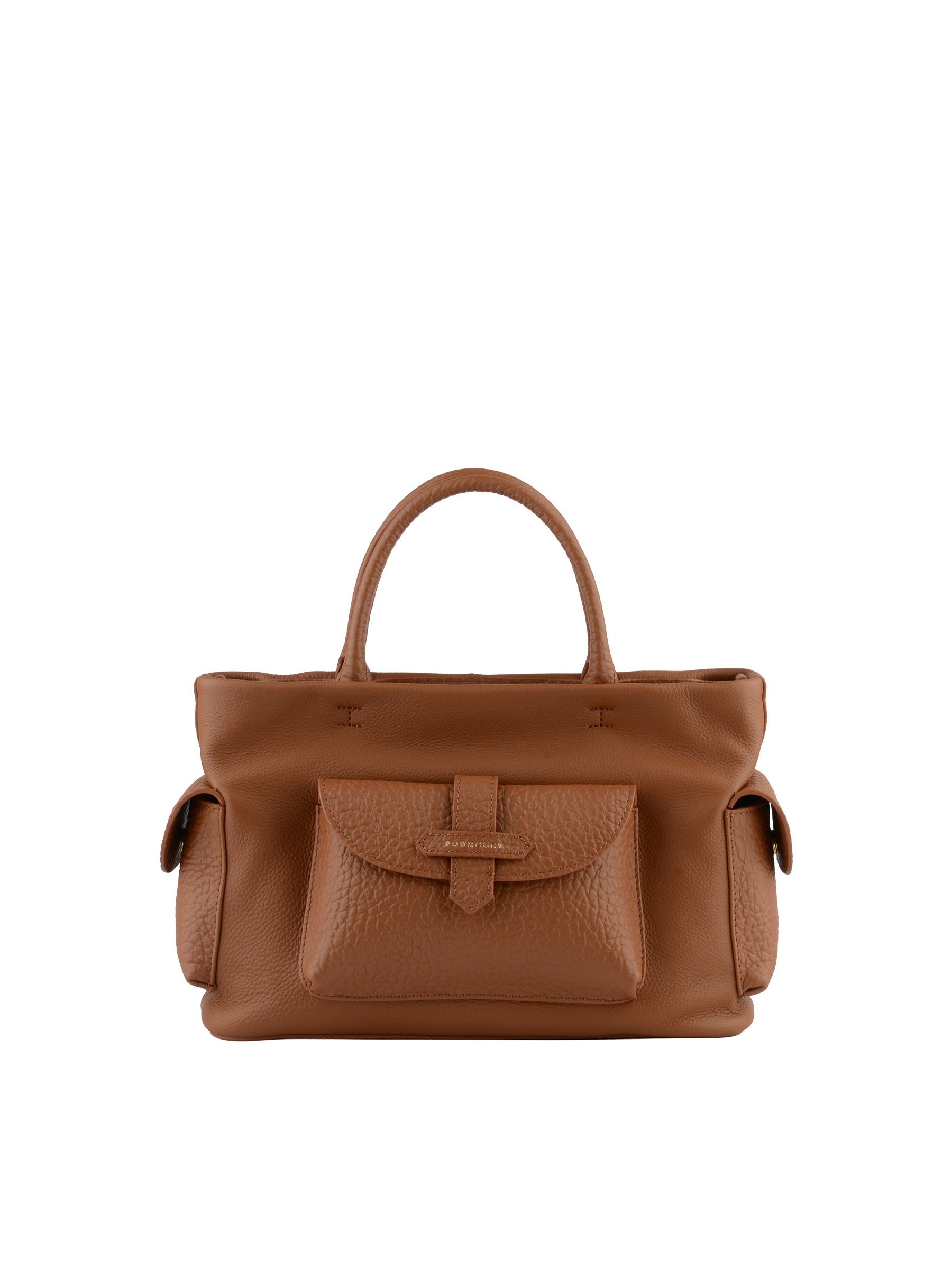 Calfskin leather handbag POURCHET