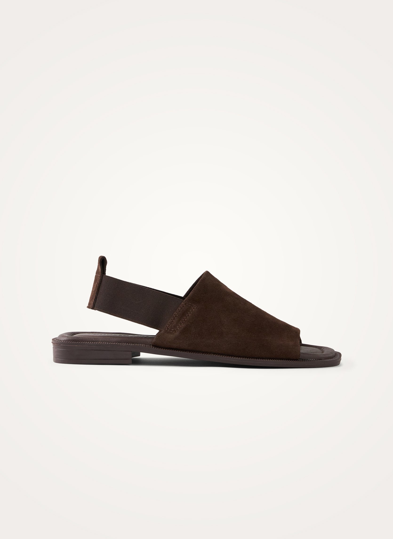 Suede mules with elastic strap VANESSA WU Brown