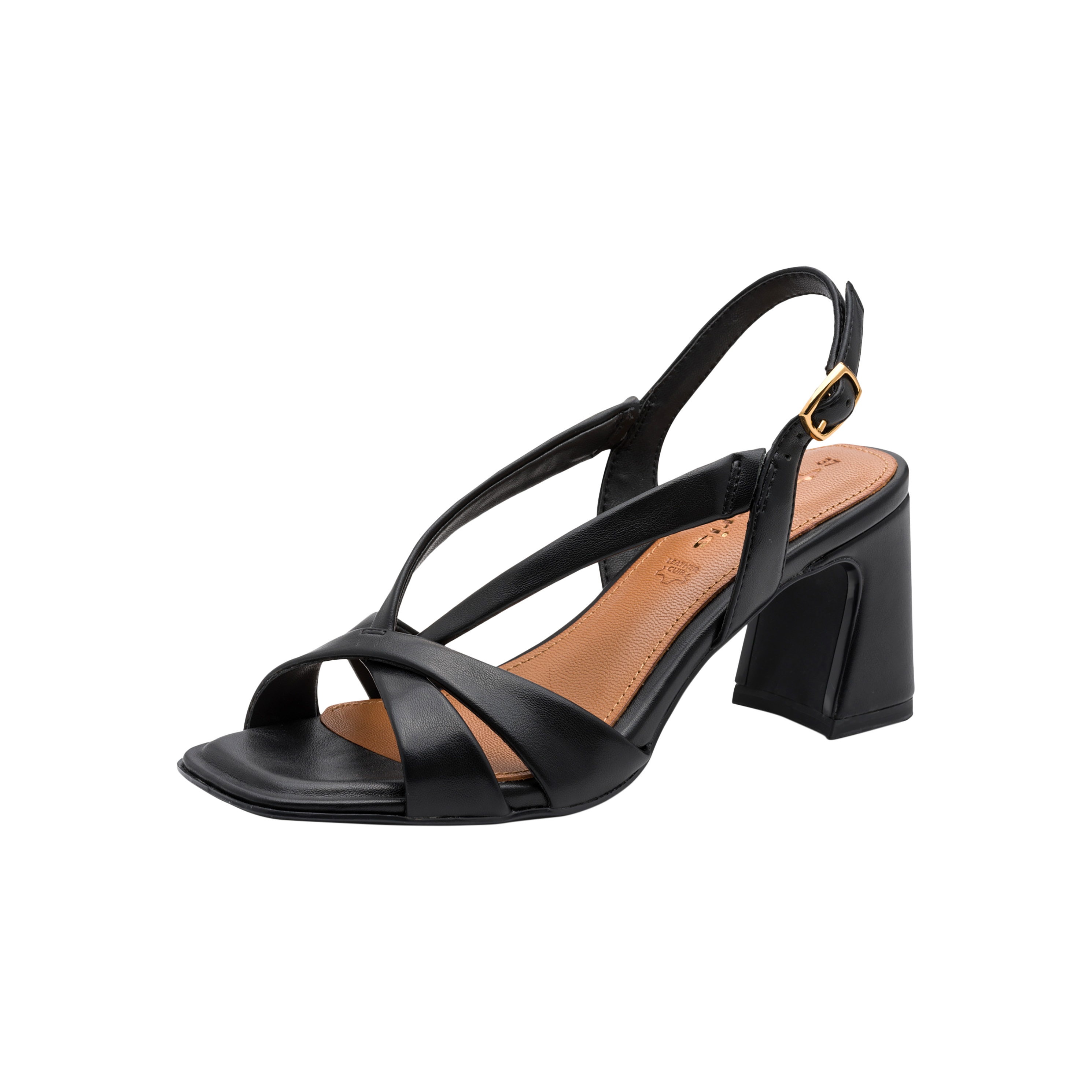 Leather heeled sandals TAMARIS Black
