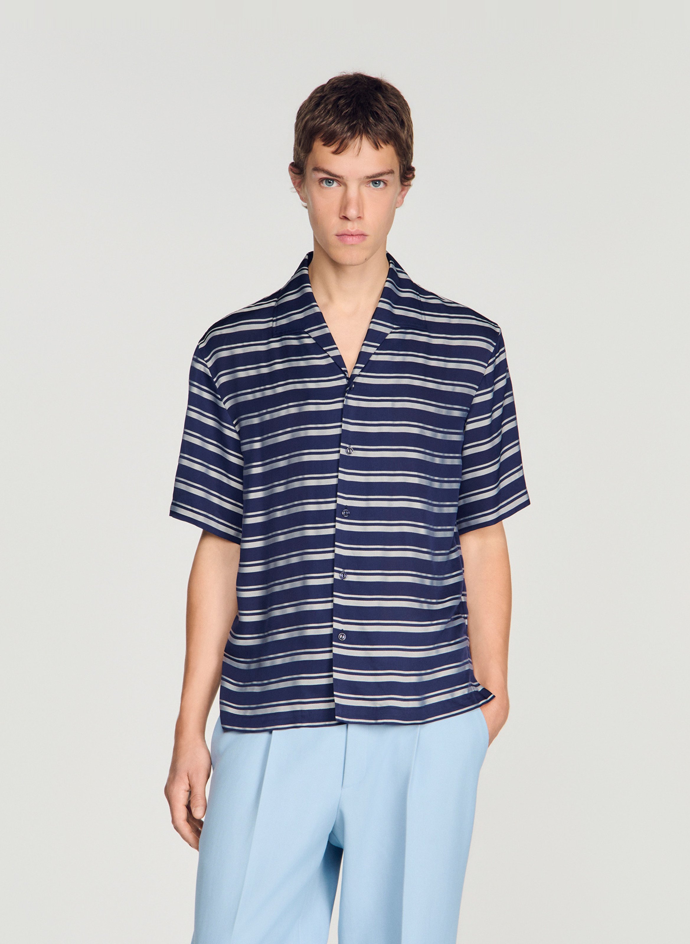 Chemise droite à rayures SANDRO
