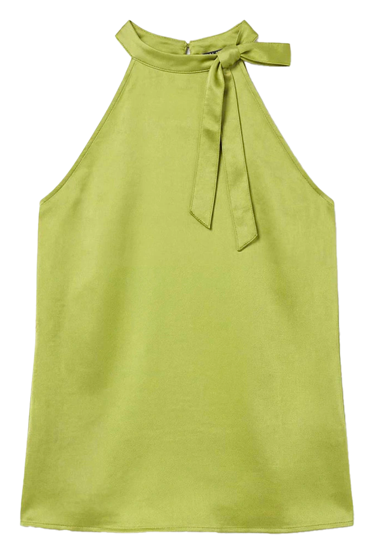 Top sans manches à nœud en satin TARA JARMON Vert