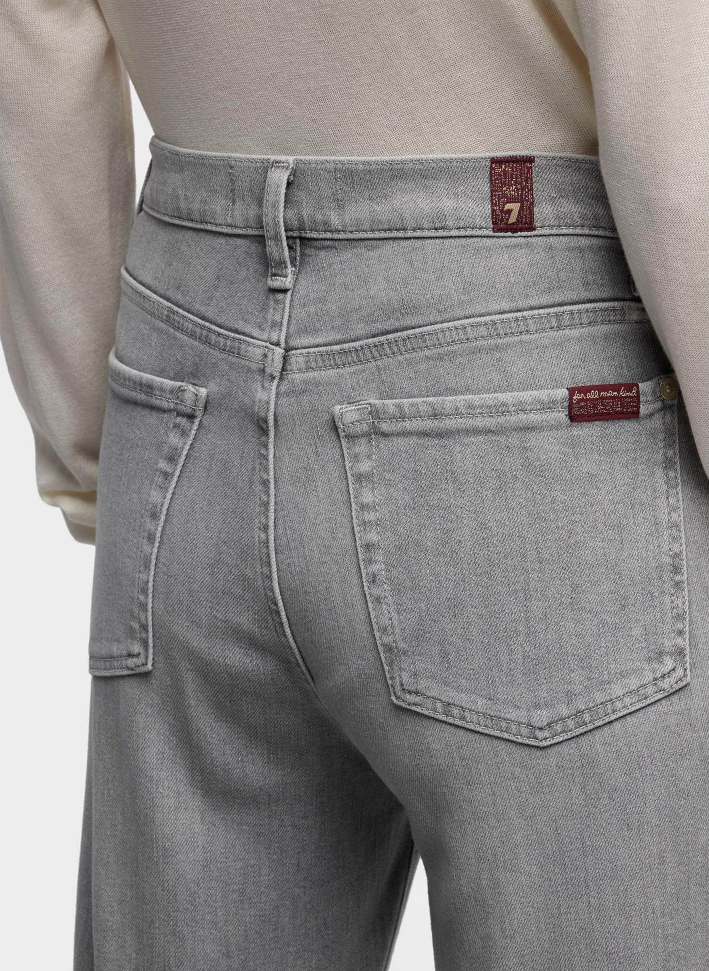 Kurze Steppjacke mit Fellkapuze 7 FOR ALL MANKIND Grau