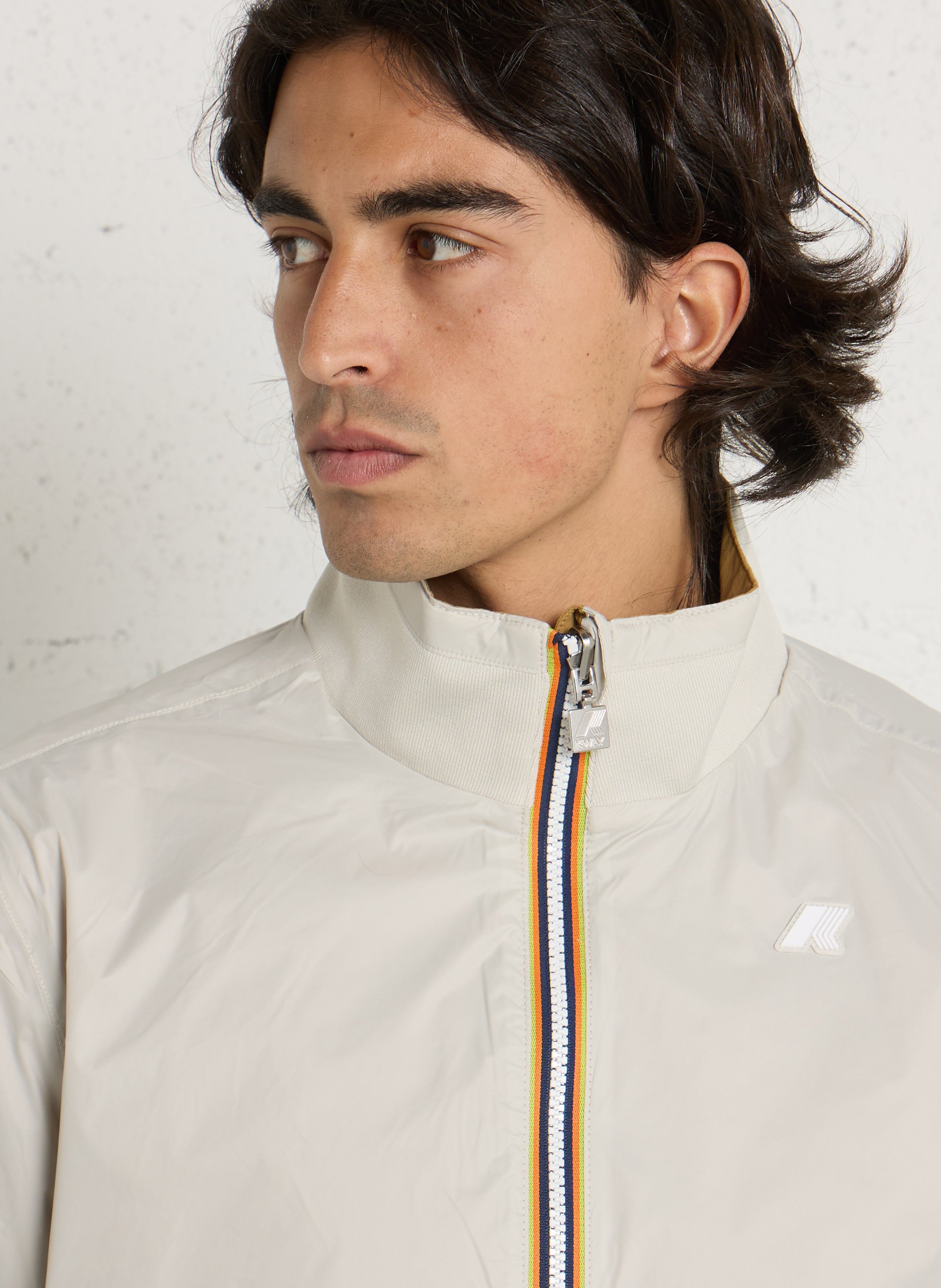 Veste col montant K-WAY Marron