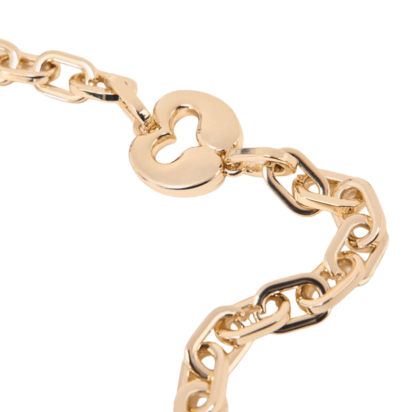 Leren schoudertas met ketting MAJE Goudkleurig