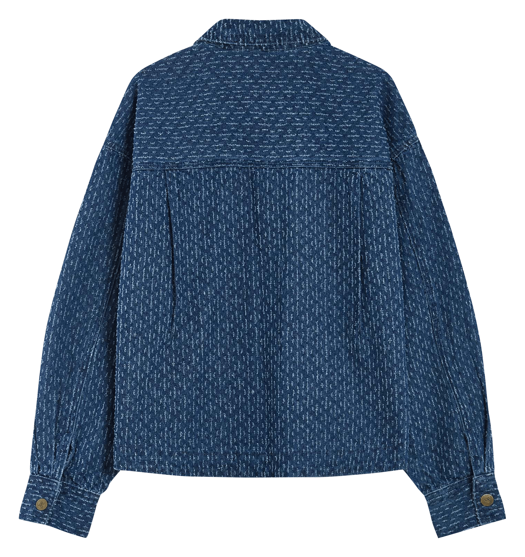 Oversized printed cotton shirt with classic collar GRACE ET MILA Blue