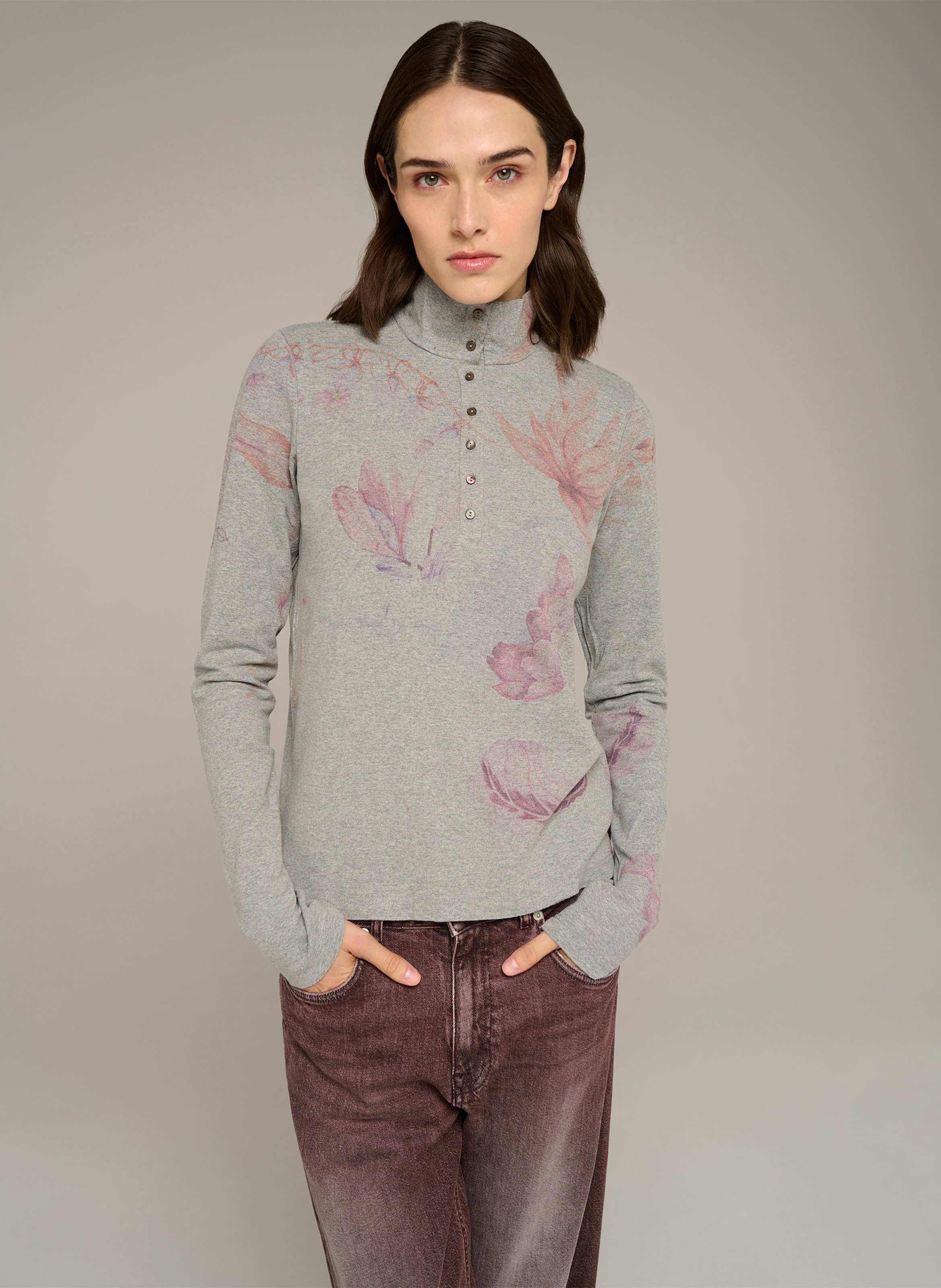 Tee-shirt droit en coton mélangé COTELAC Mehrfarbig