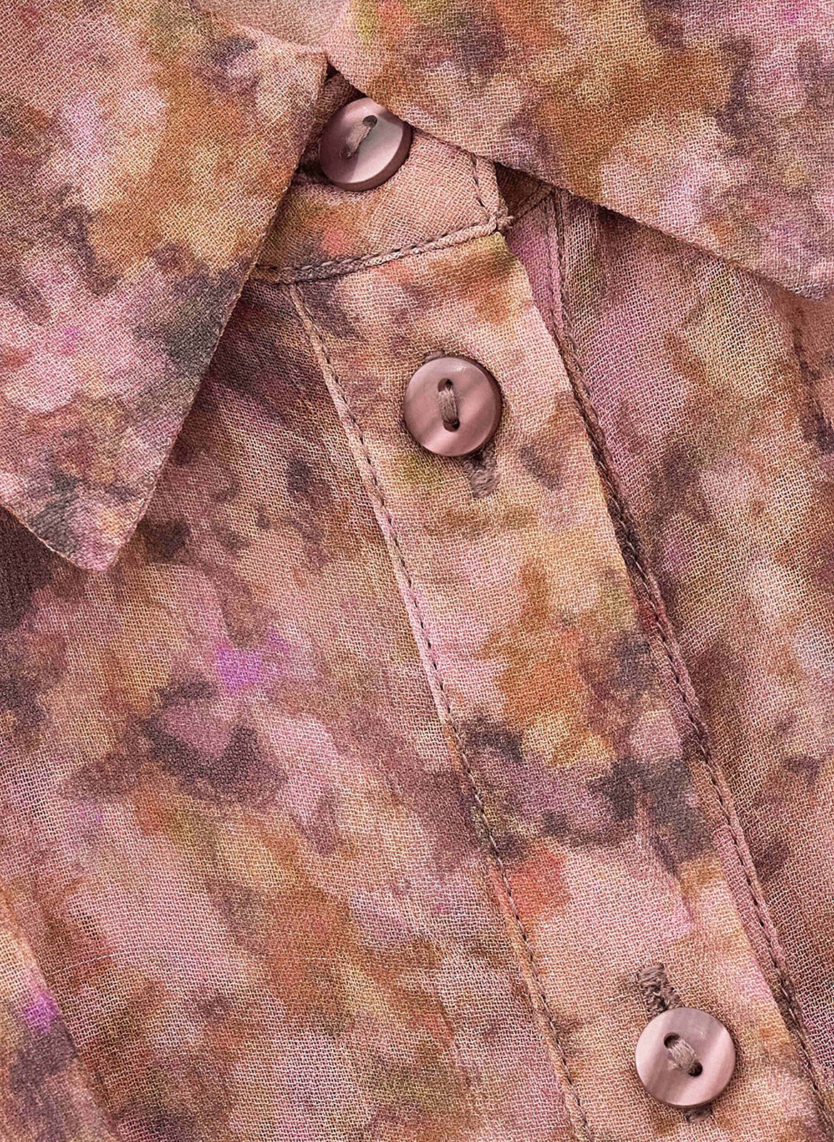 Langes, weit geschnittenes Kleid mit Print BA&SH Rosa