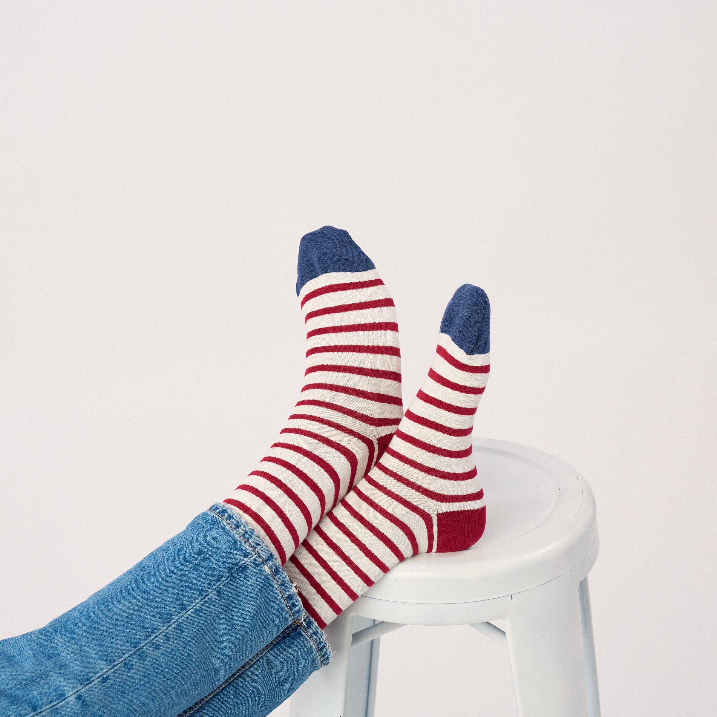 Combed Cotton Socks with Wide Stripes | Grey BILLYBELT Men