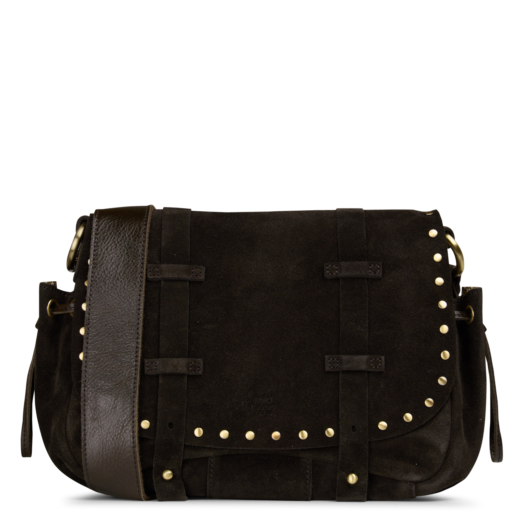 Sac bandoulière en cuir MILA LOUISE Kaki