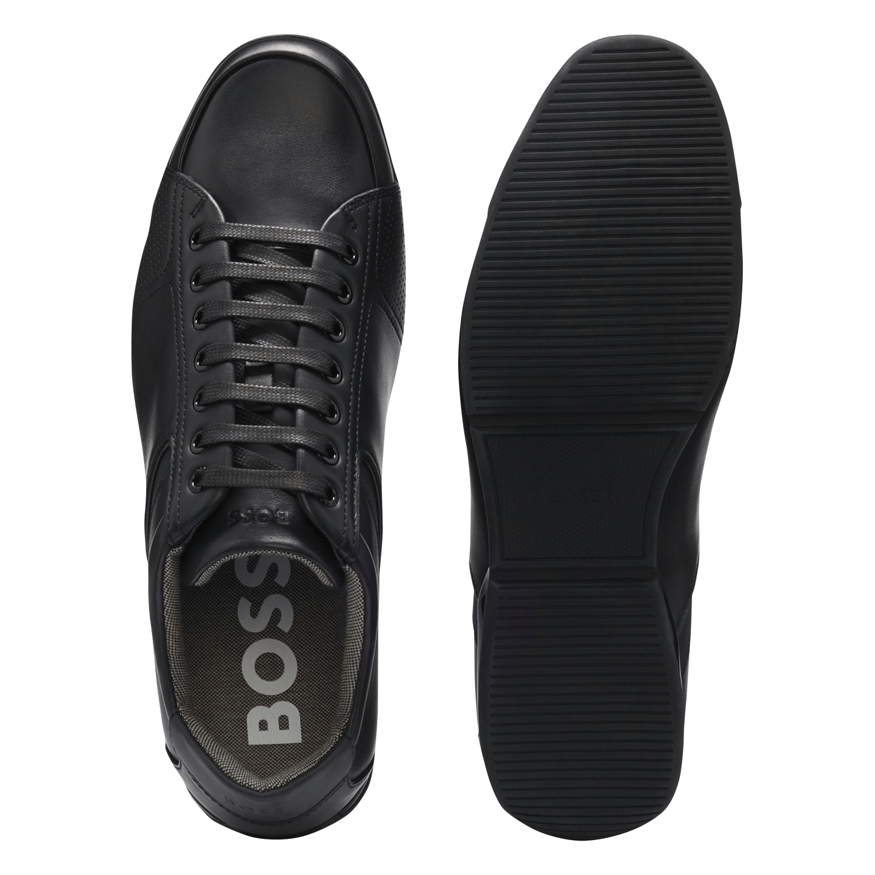 Low-top suede sneakers BOSS Black
