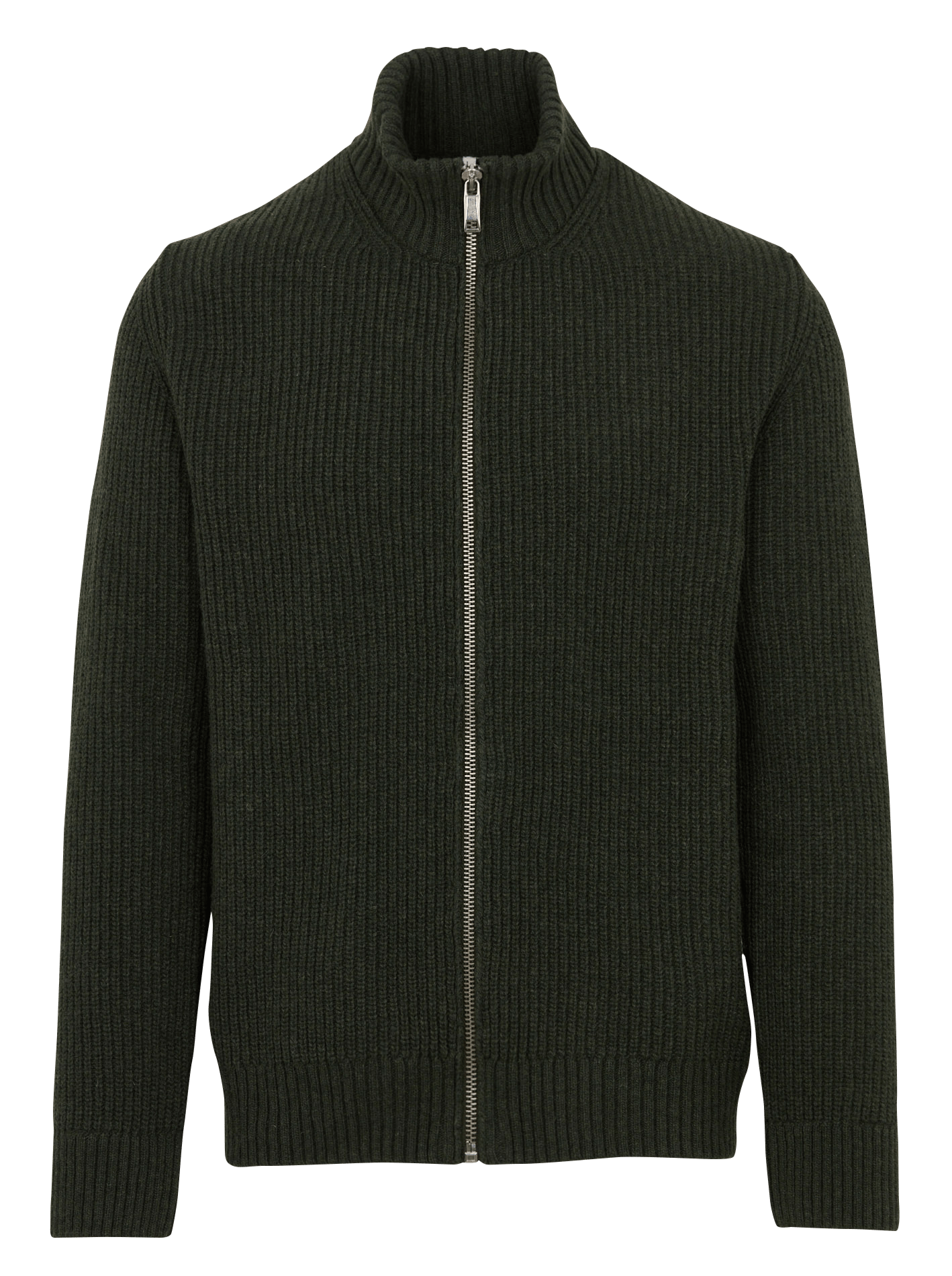 Cardigan zippé en maille unie côtelée AU PRINTEMPS PARIS