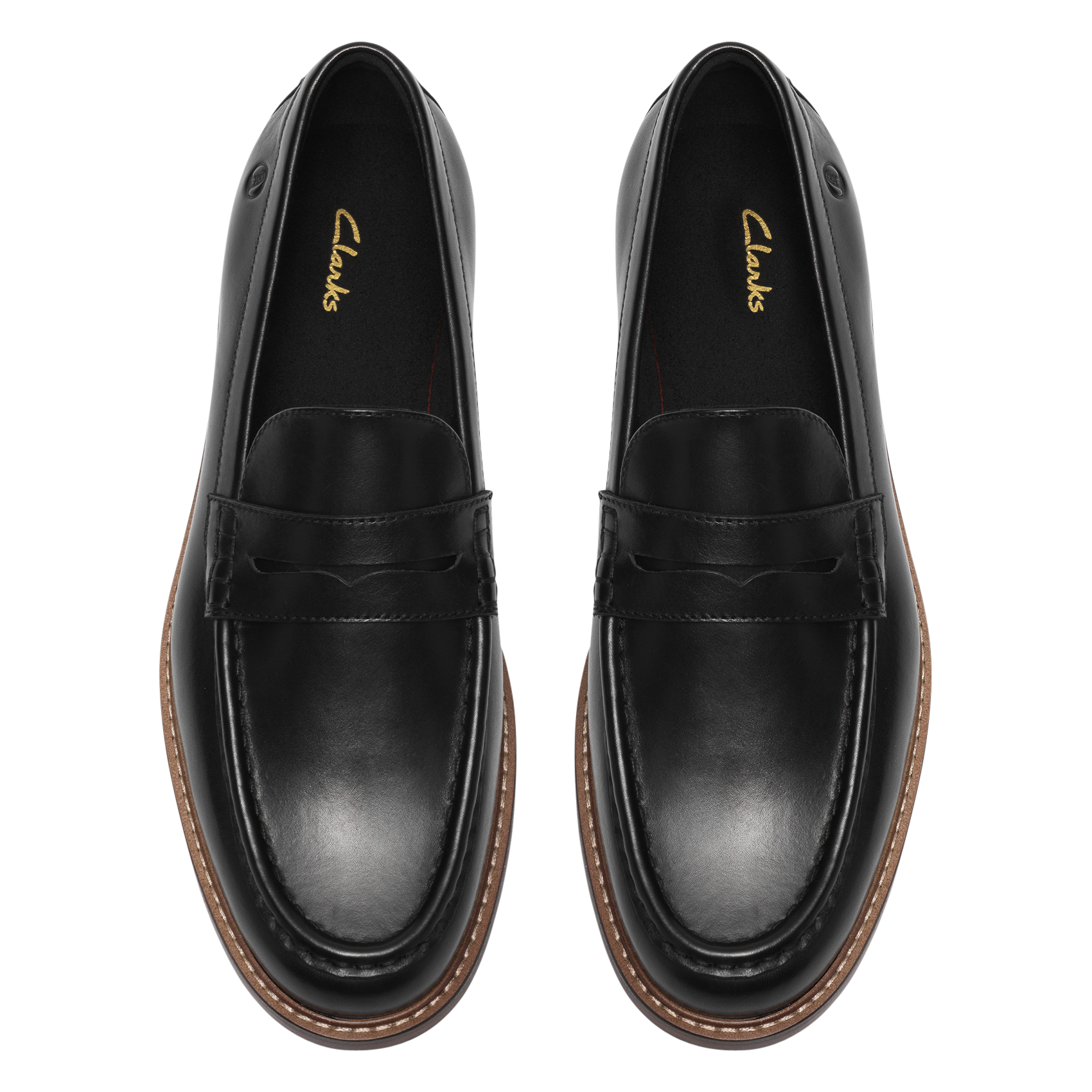 Leren loafers CLARKS Zwart