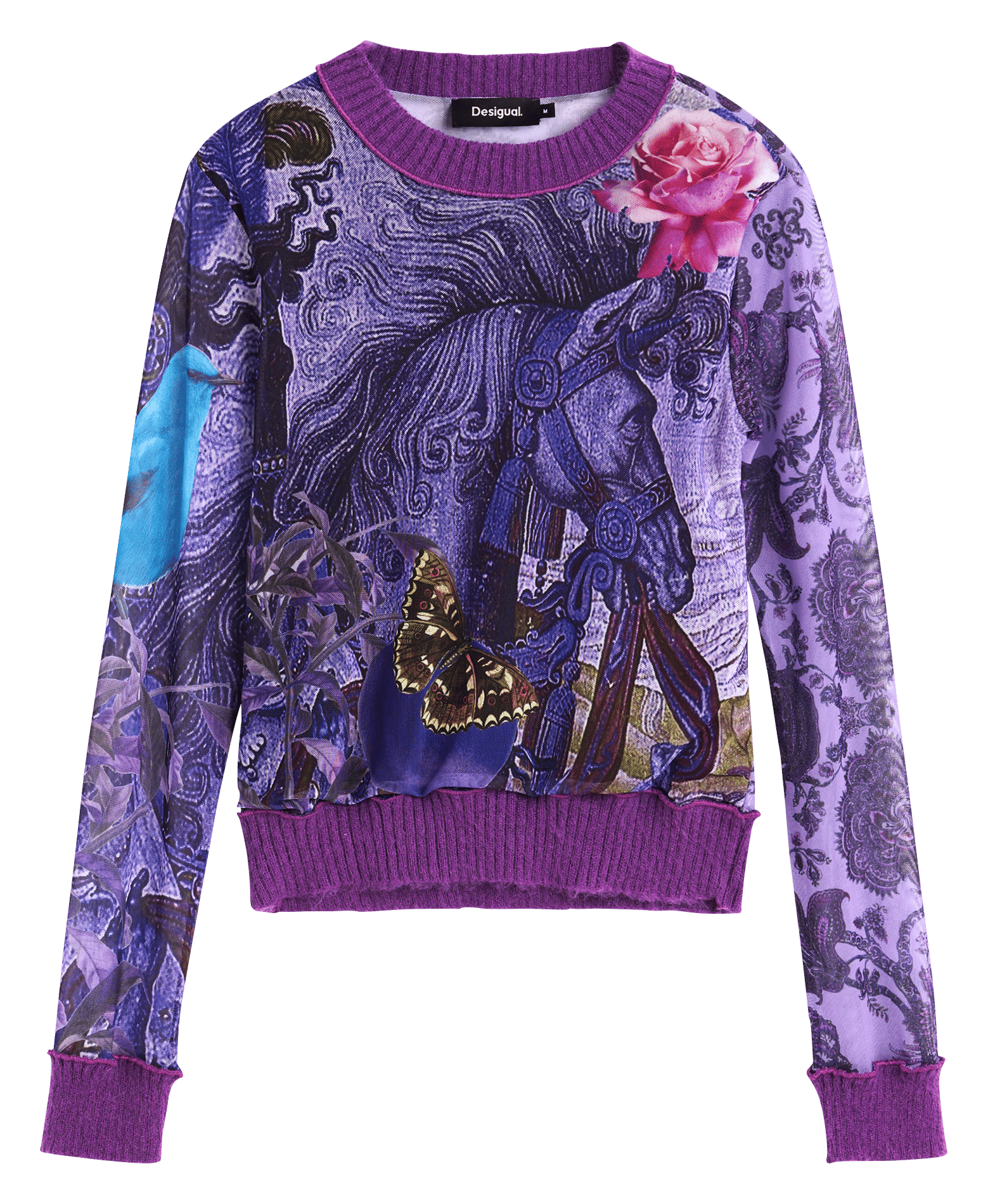 Tee-shirt col rond imprimé DESIGUAL Rouge