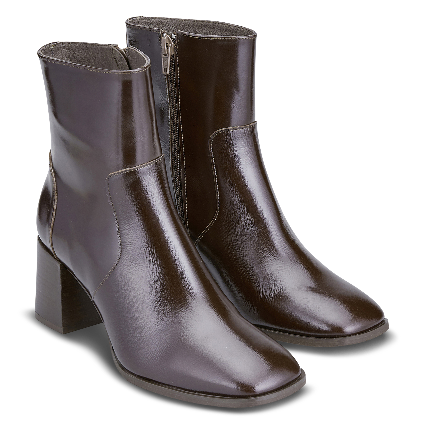 Lederstiefeletten | Braun COSMOPARIS Damen