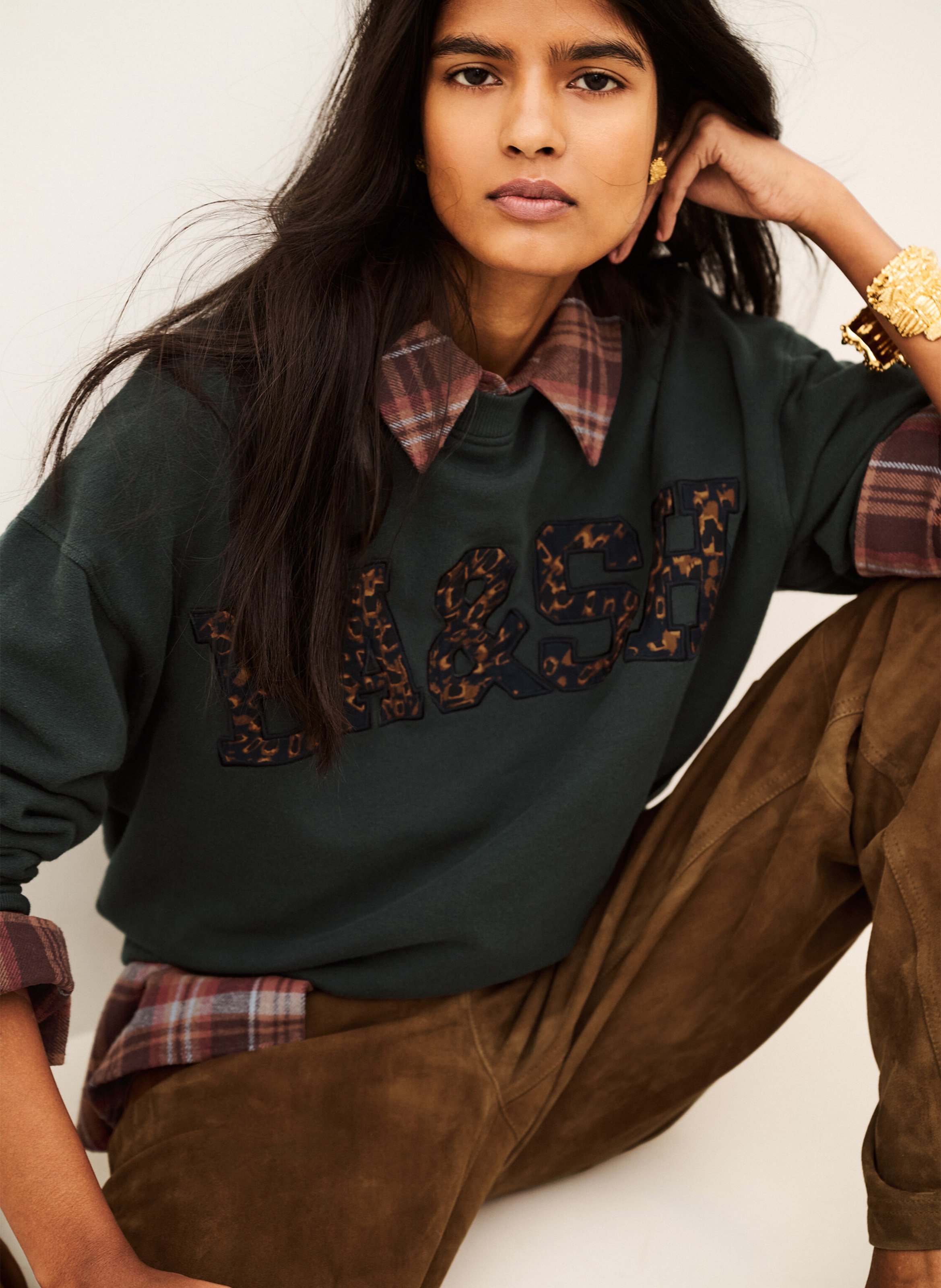 Straight cotton-blend sweater | Blue BA&SH Women