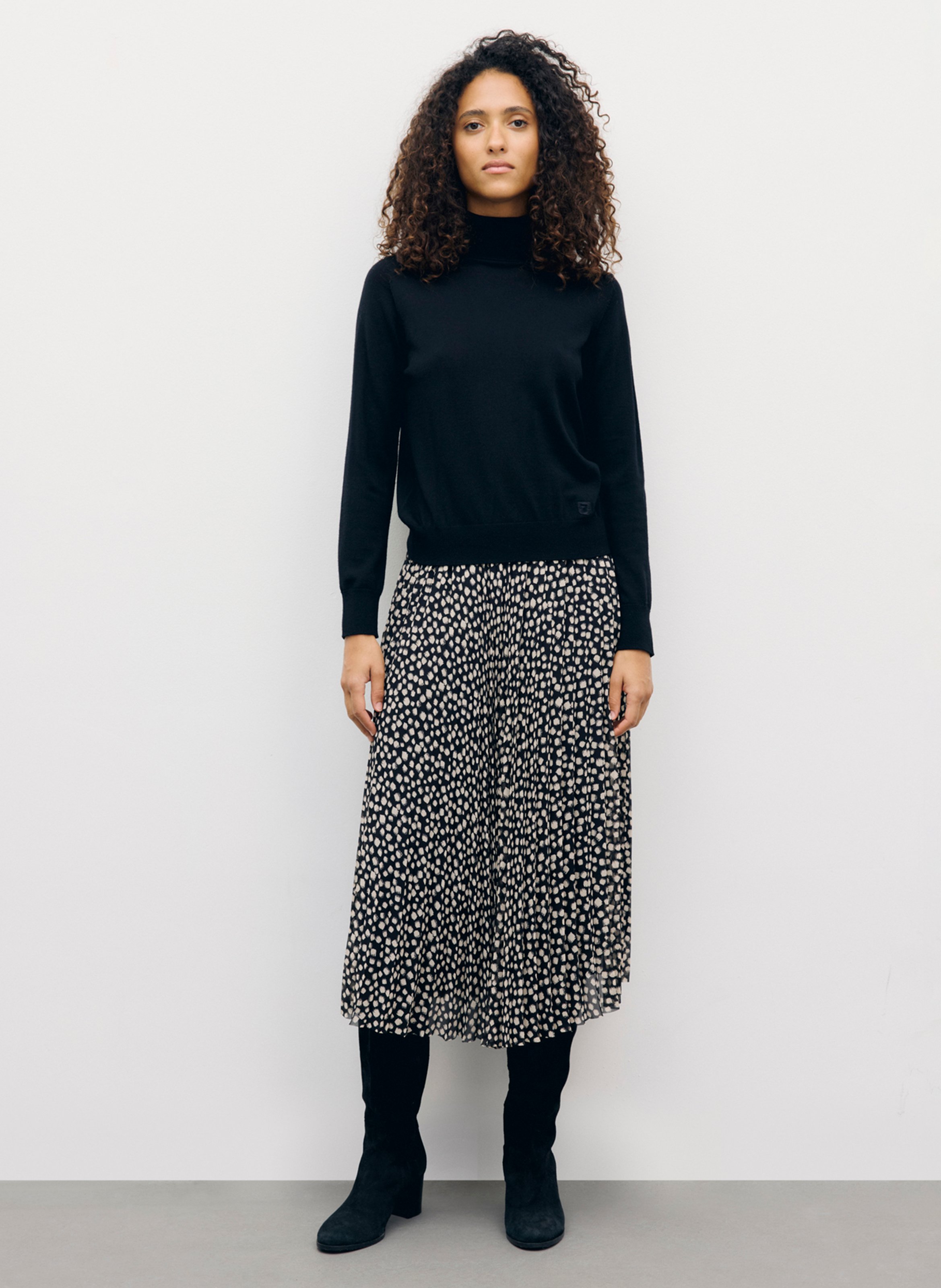 Gerader Pullover mit Rollkragen aus Wolle GERARD DAREL Schwarz