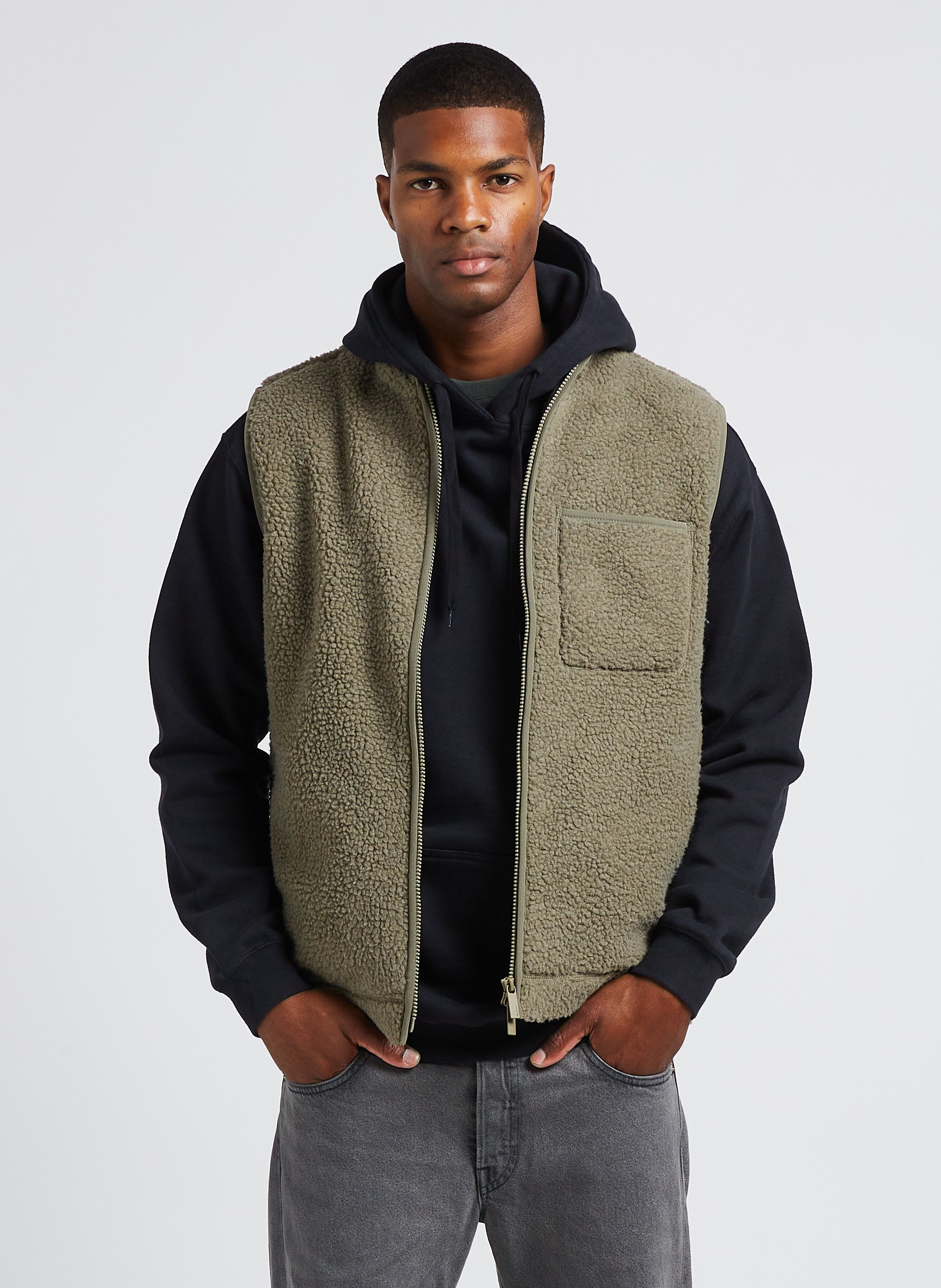 Sleeveless fleece jacket on sale men's