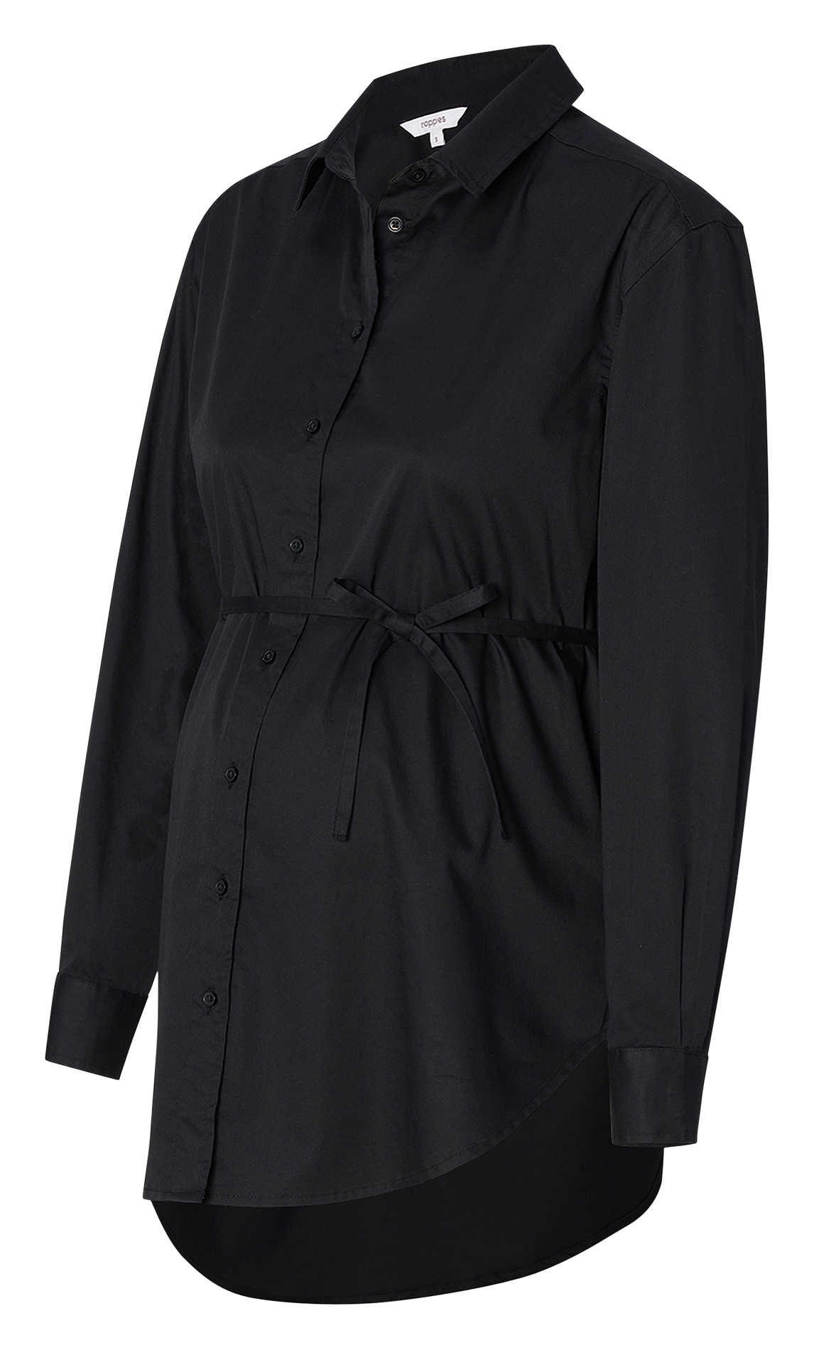 Cotton shirt with classic collar NOPPIES Black