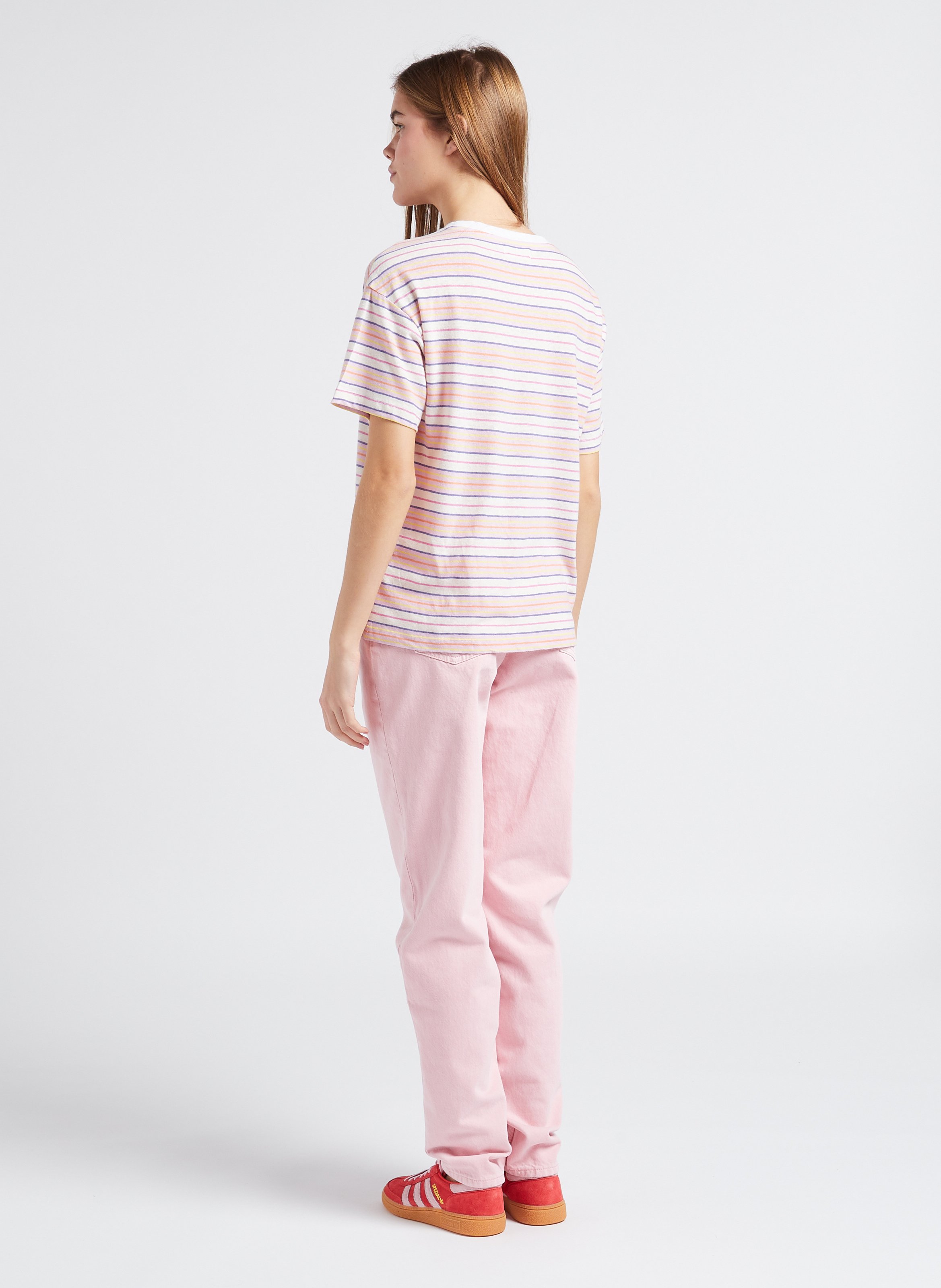 Jean mom-fit en coton LEVI'S Rouge