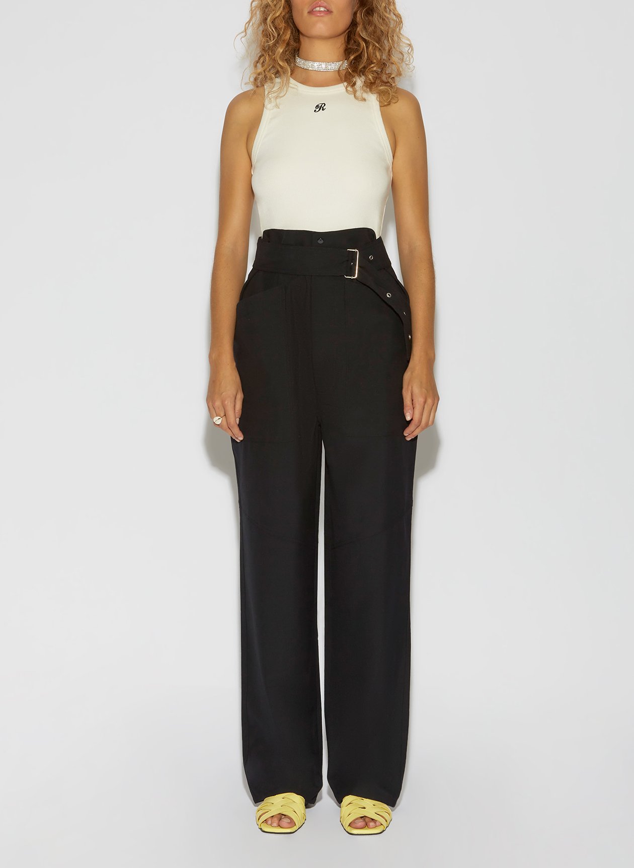 Geripptes Tanktop aus Stretch-Baumwolle ROSEANNA Weiss