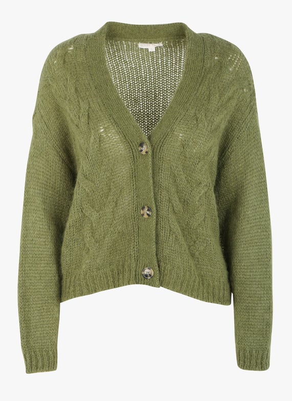 Wool-Blend v-Neck cardigan Khaki Louise misha Women Place des