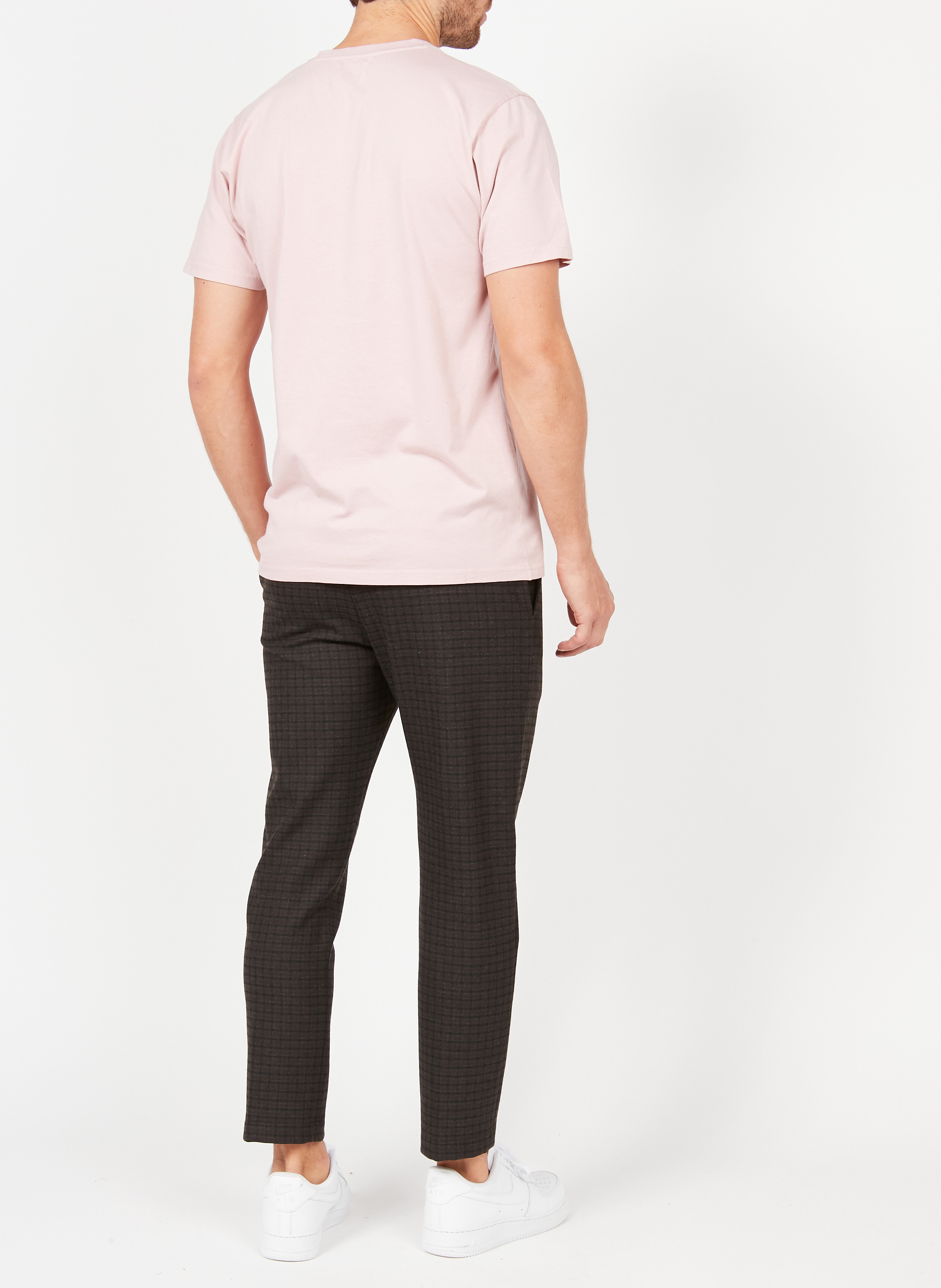 T-shirt col rond en coton biologique Rose