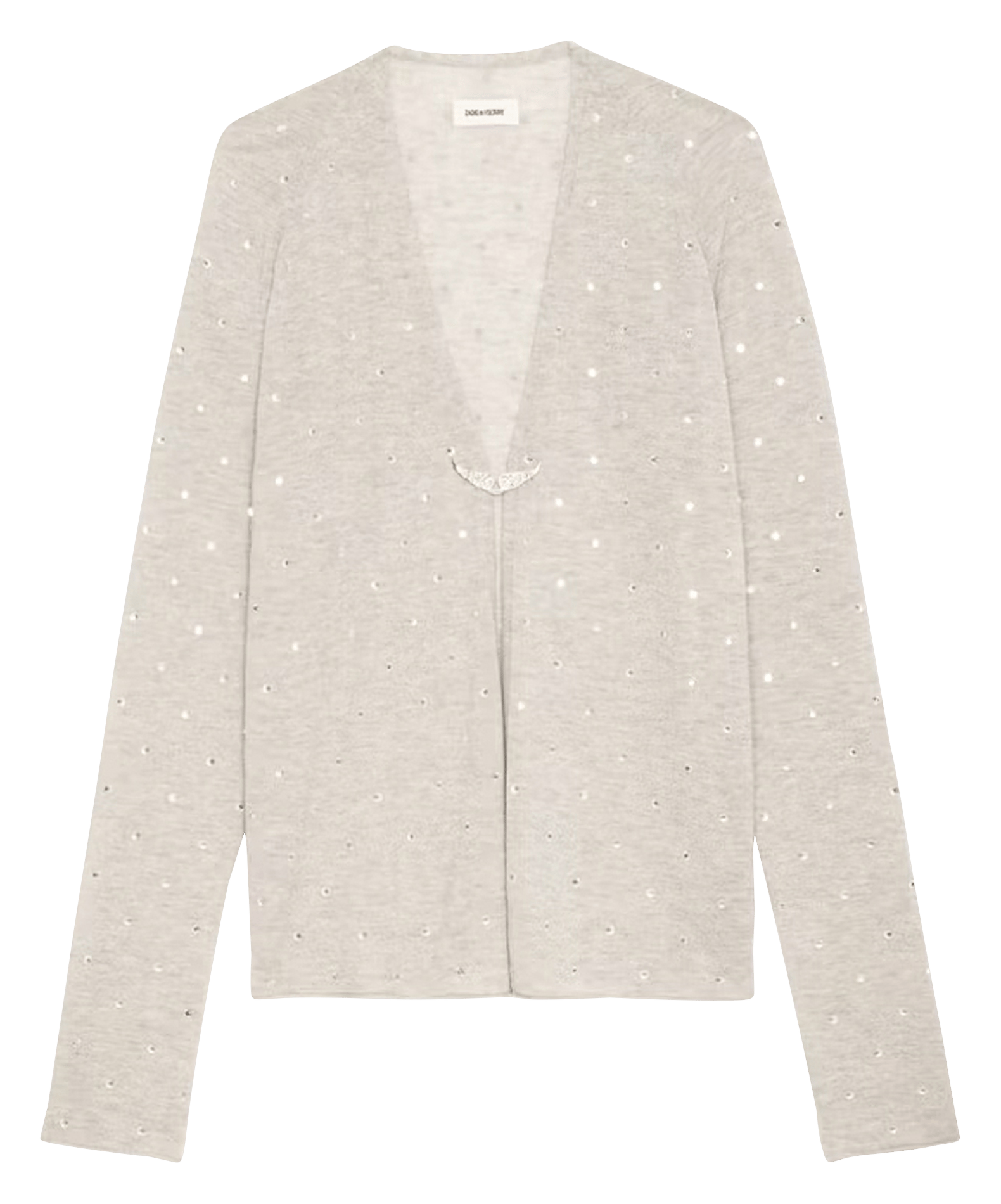 Strass-Kaschmir-Cardigan ZADIG&VOLTAIRE Beige