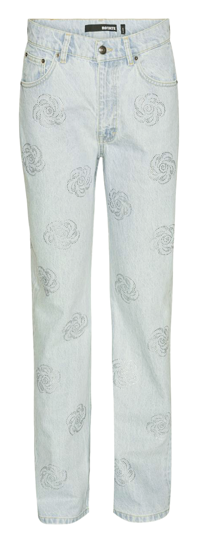 Jean droit en coton ROTATE Bleu