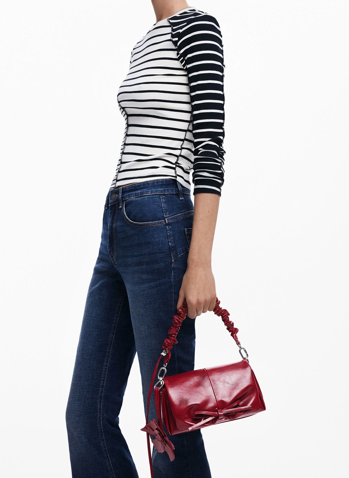 Sac bandoulière à détail nœud  DESIGUAL Rouge