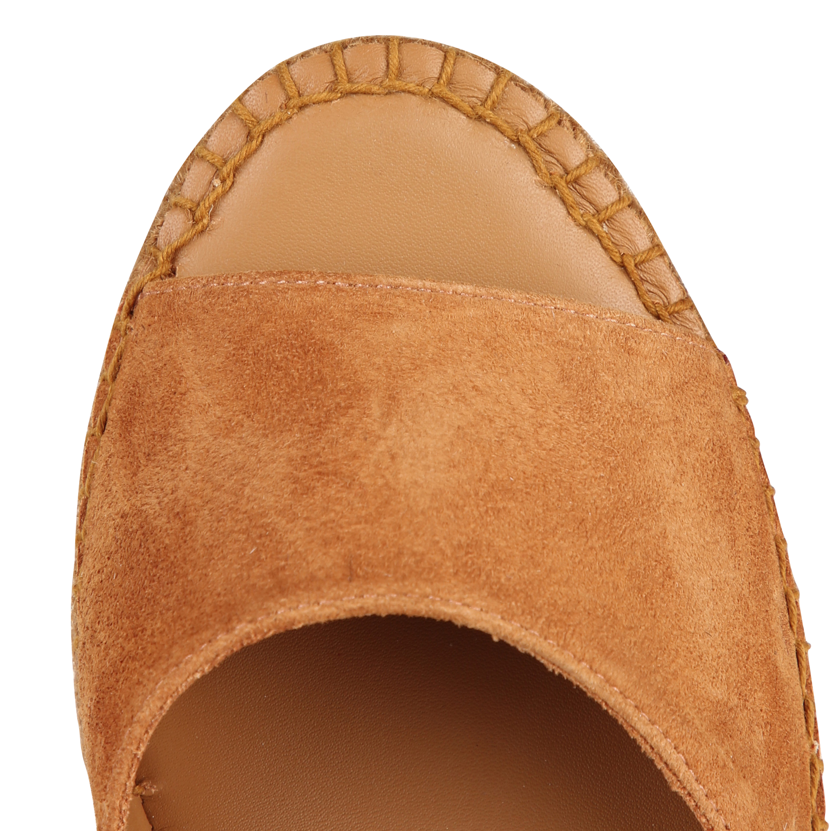 Veloursleder-Sandalen mit Keilabsatz MELLOW YELLOW Braun