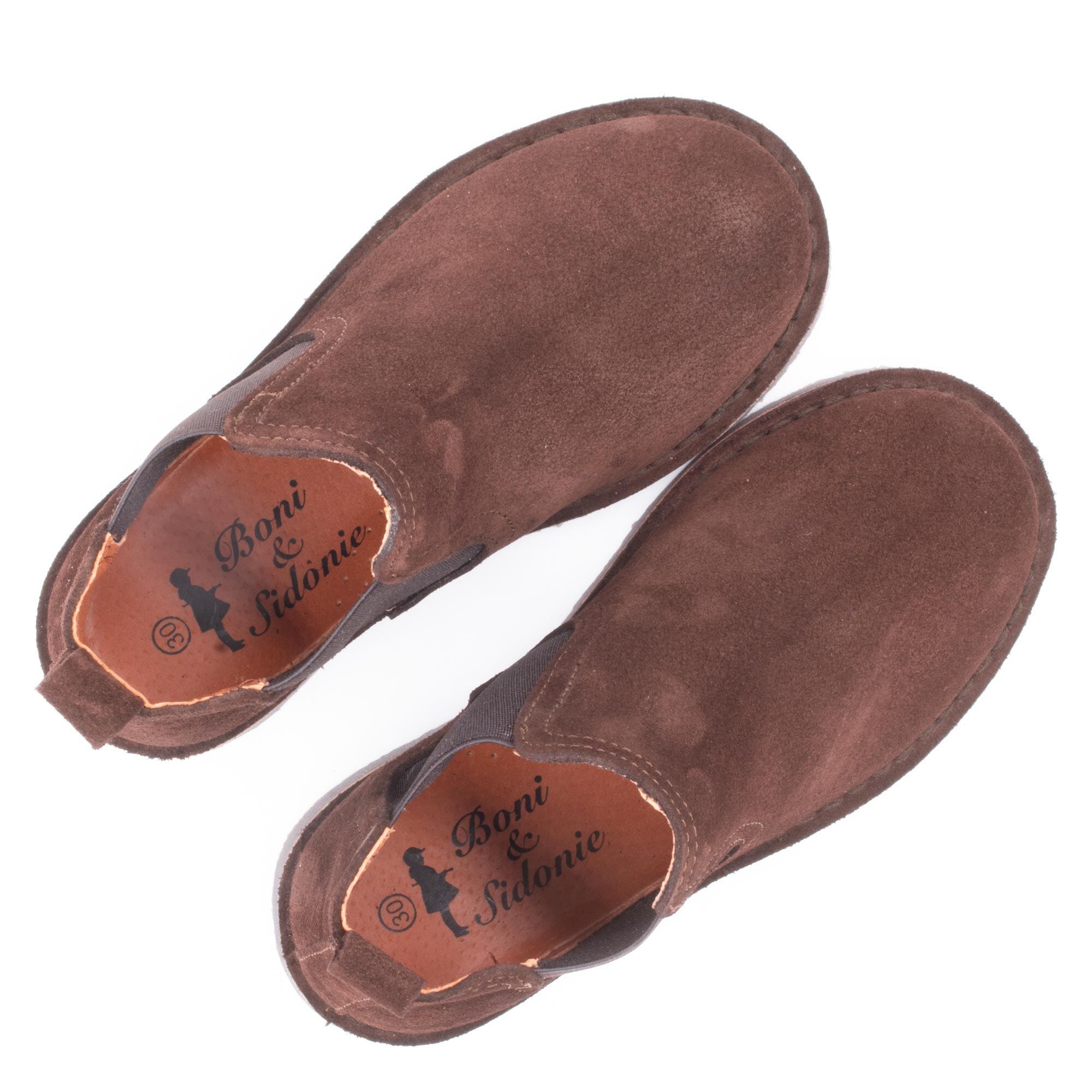 Boots enfant en daim Boni & Sidonie Marron