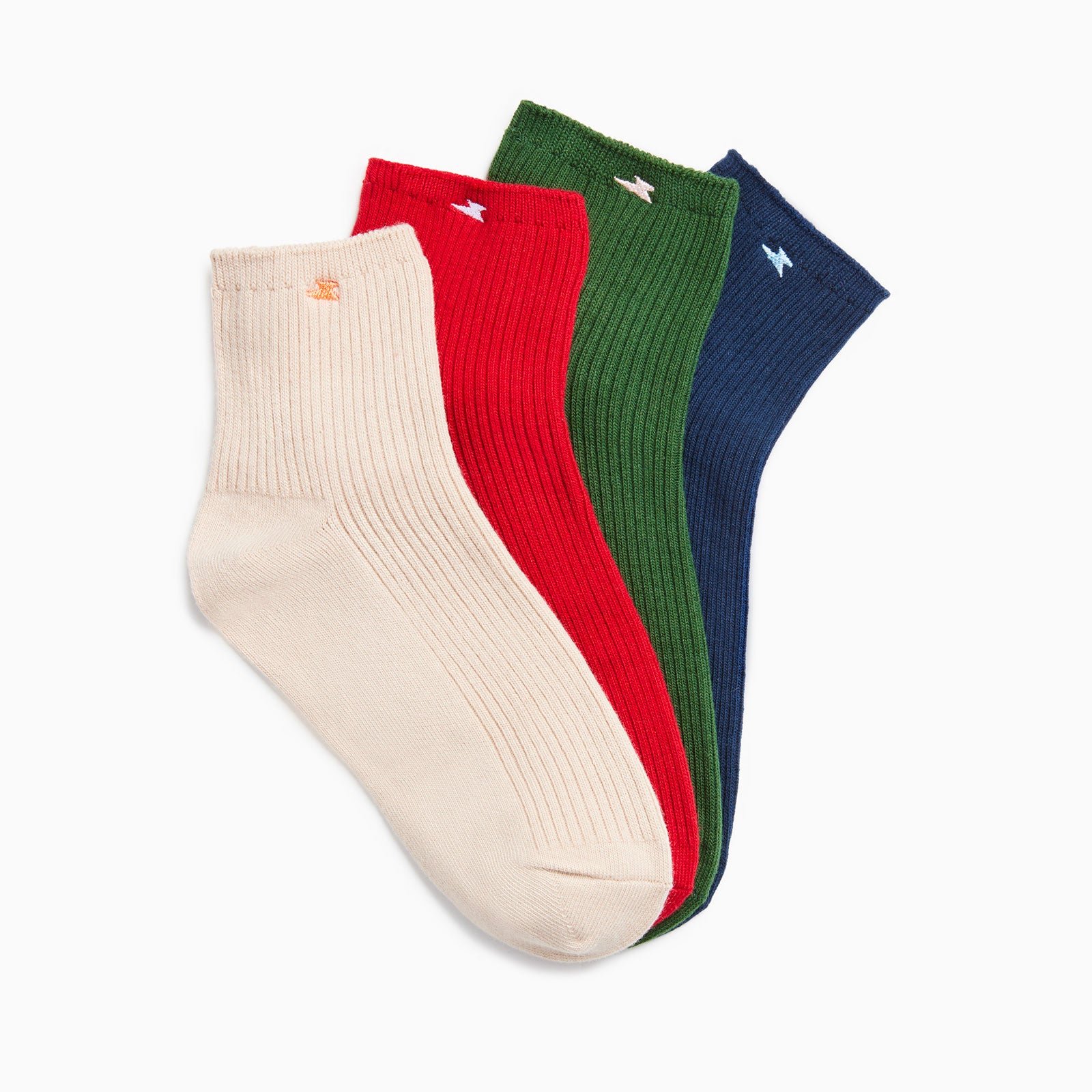 Short cotton-blend ribbed socks VANESSA WU Red