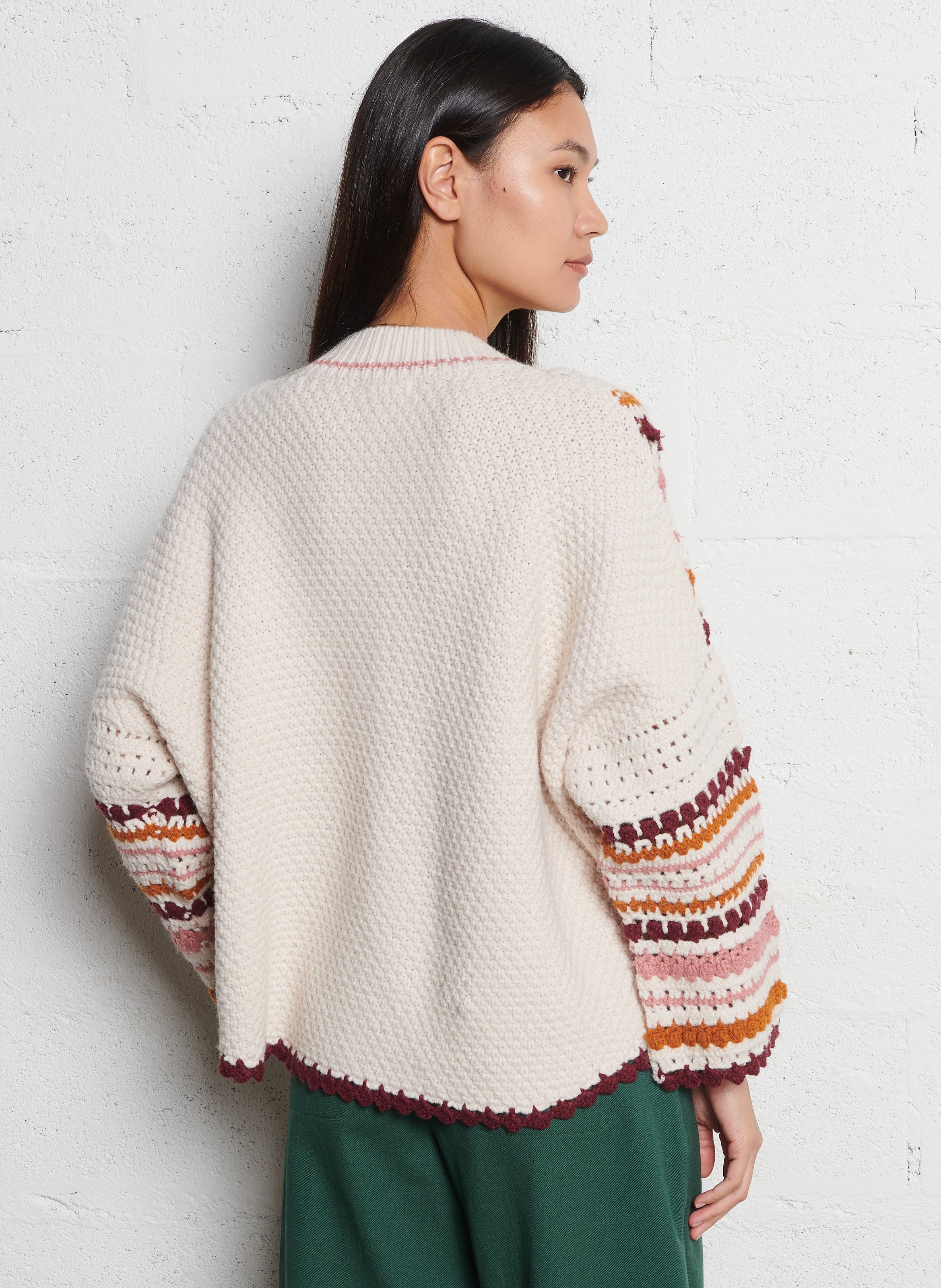 Striped seaside-inspired cardigan with wool LOUISE MISHA Multicolored