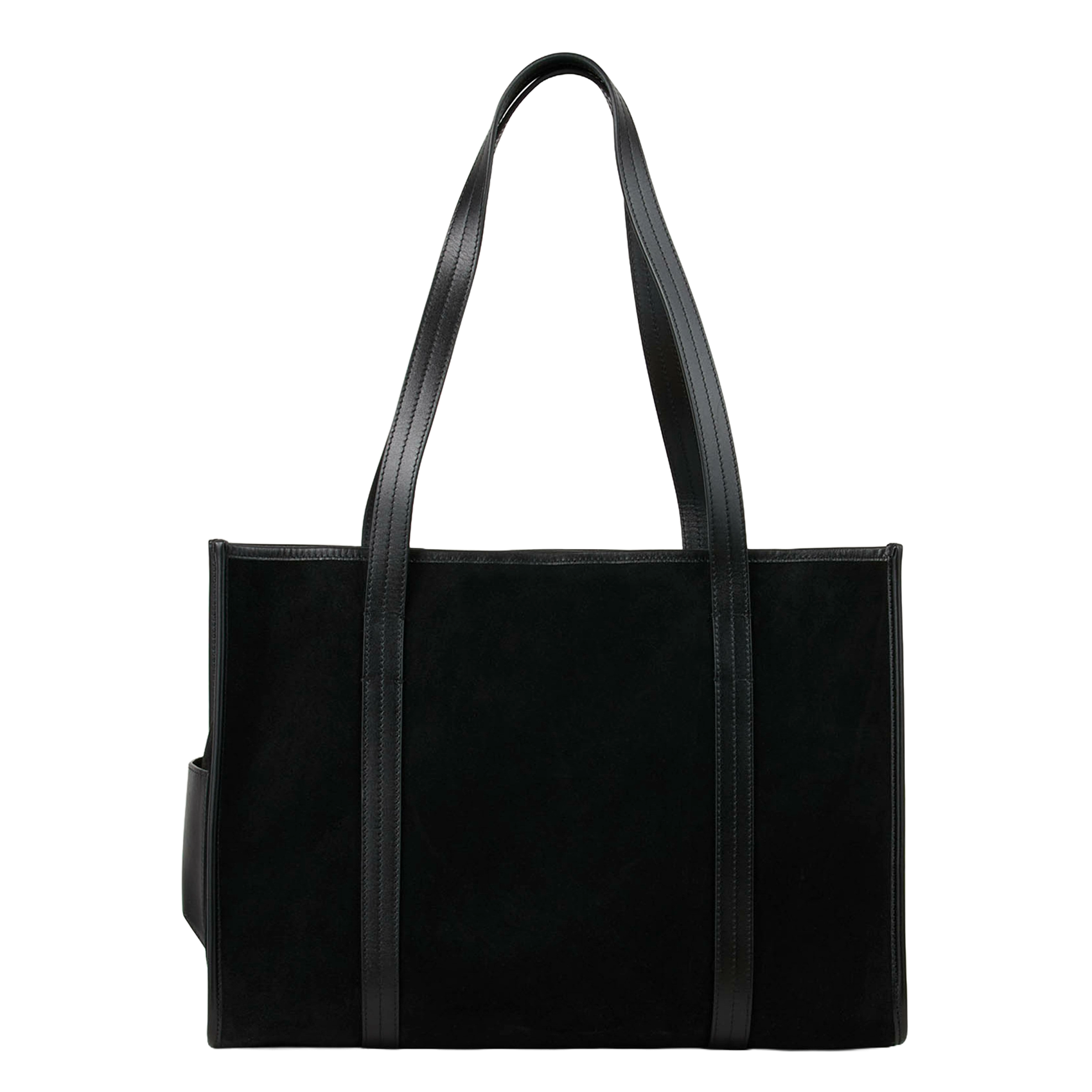 Leren shopper SANDRO Zwart