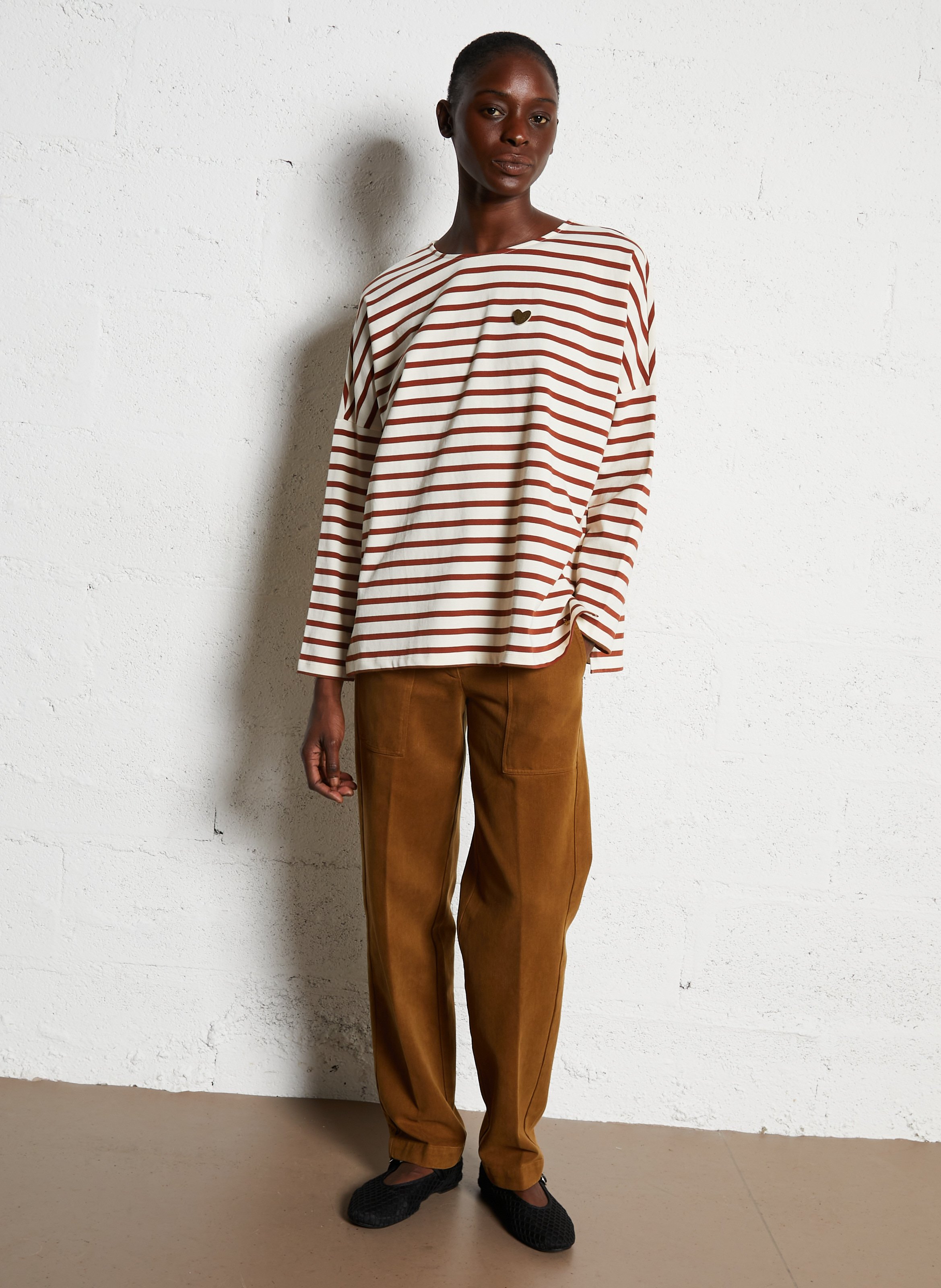 Oversized cotton T-shirt DES PETITS HAUTS White