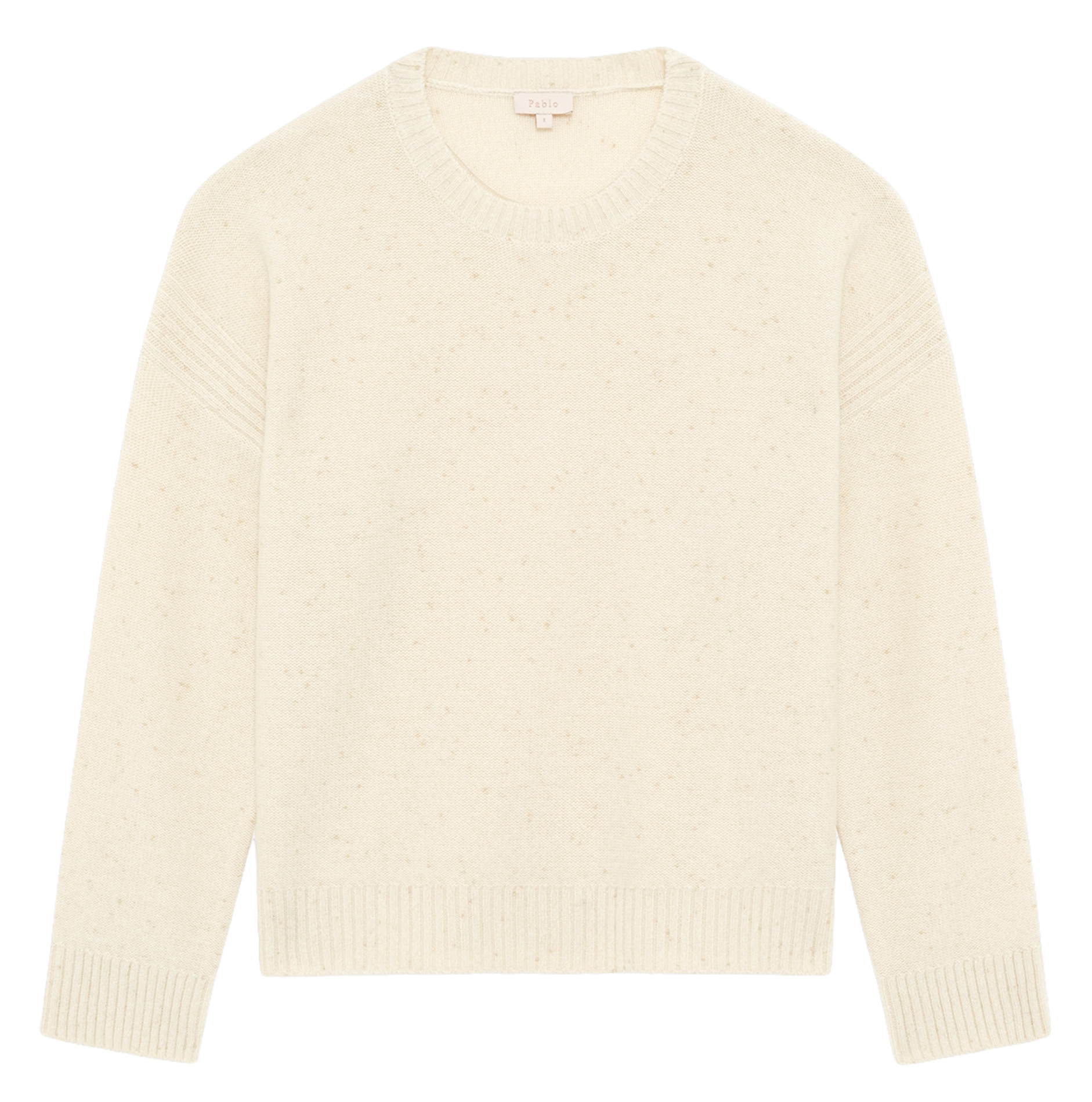 Round-neck wool- and cashmere-blend sweater PABLO Beige