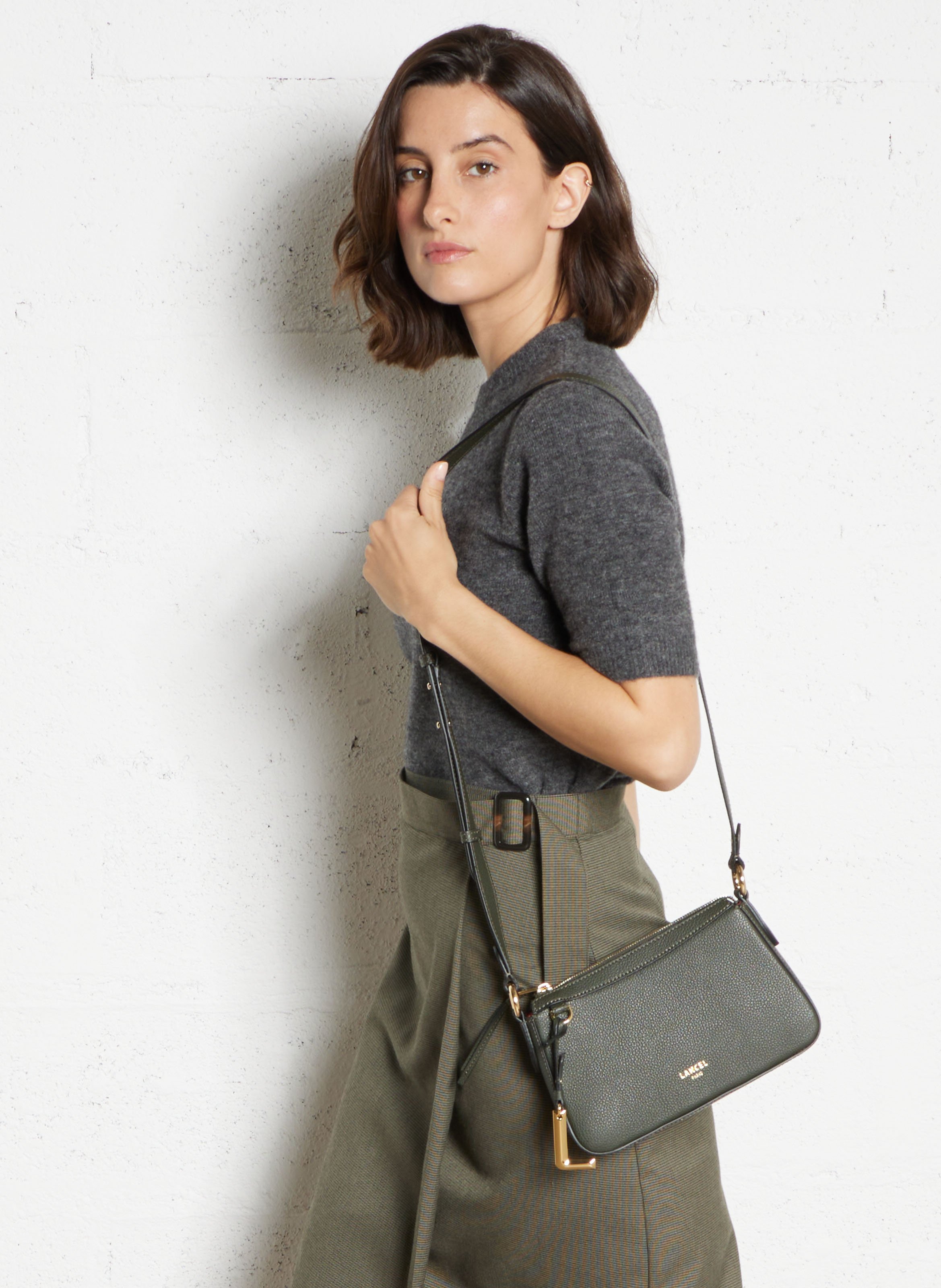 Brieftasche aus Leder LANCEL Grun