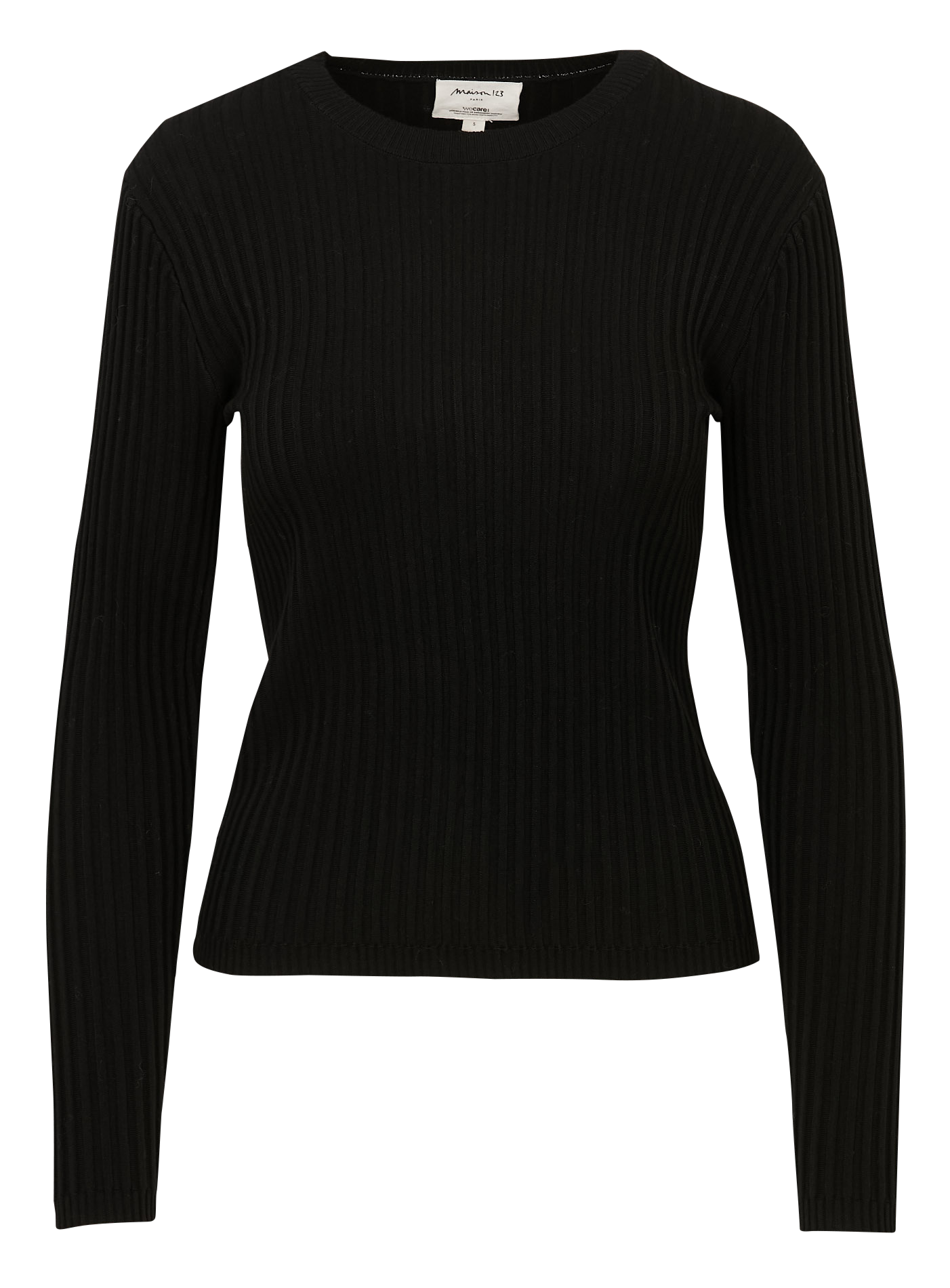 Cotton and wool sleeveless sweater with lacing MAISON 123 Black