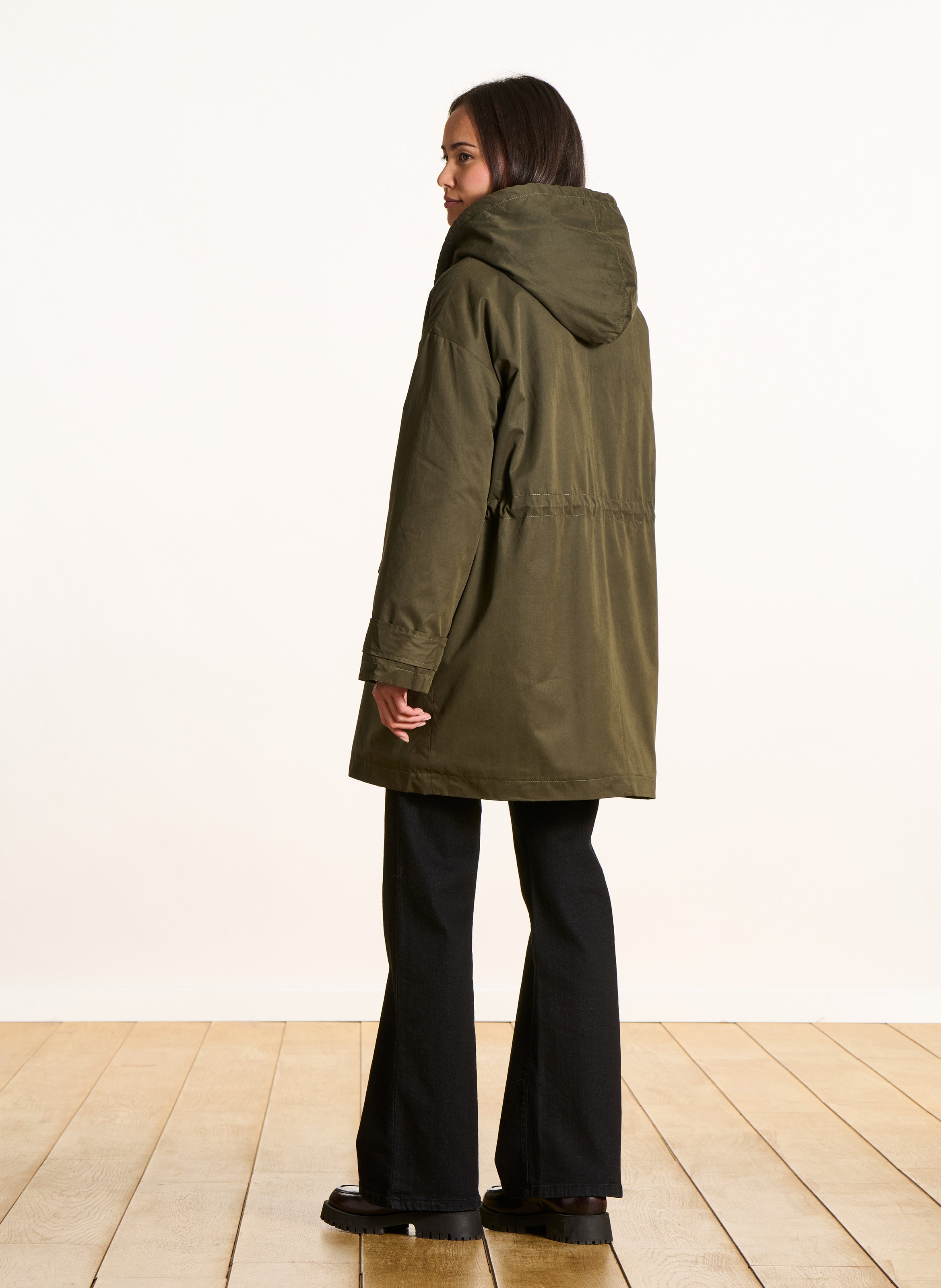 Hooded cotton-blend parka LA FEE MARABOUTEE Green